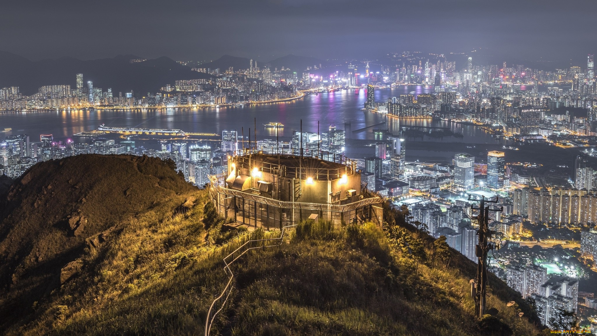 города, гонконг, , китай, hong, kong, город, красота, гонконг, огни