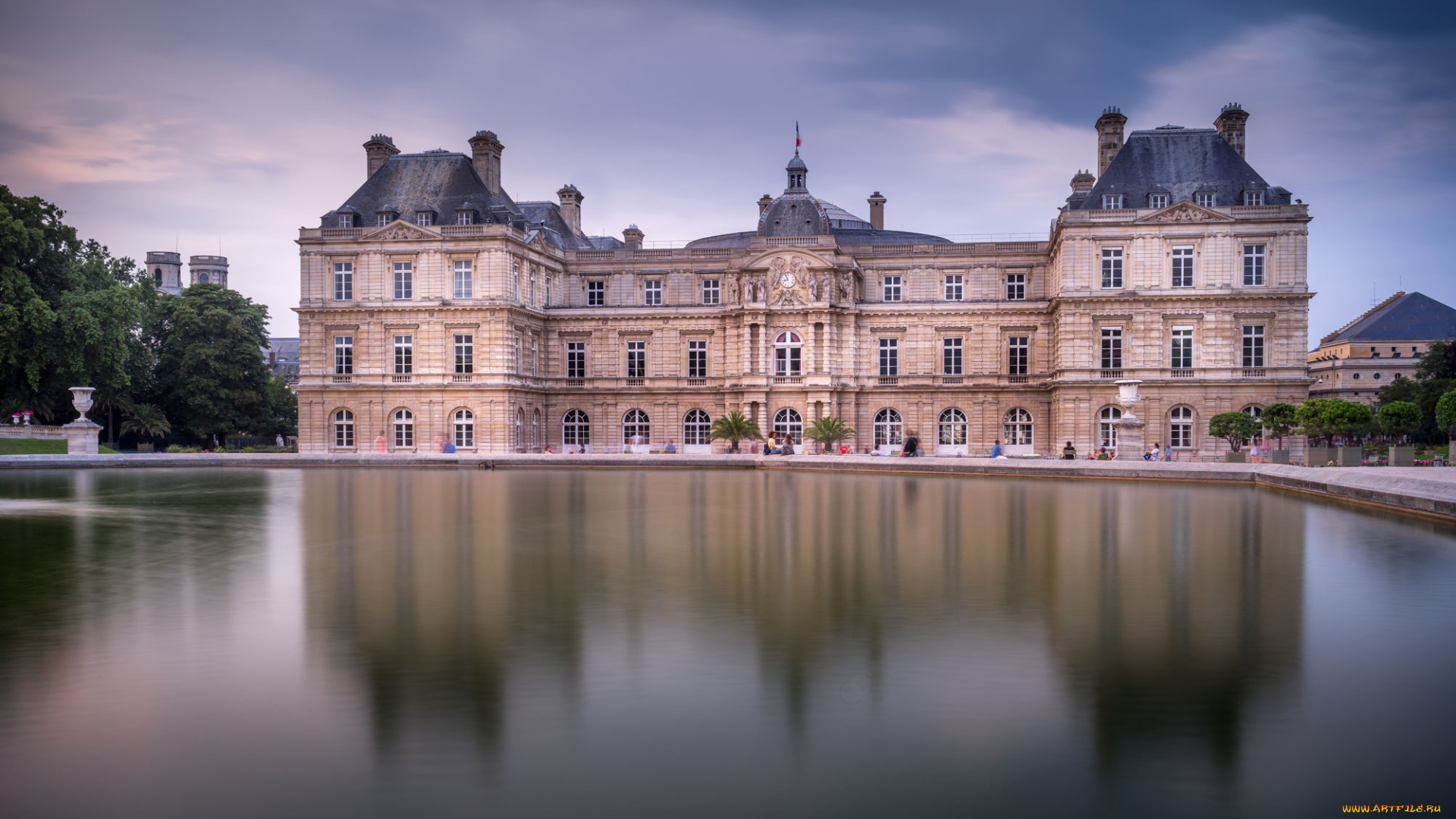 luxembourg, garden, in, paris, города, париж, , франция, замок