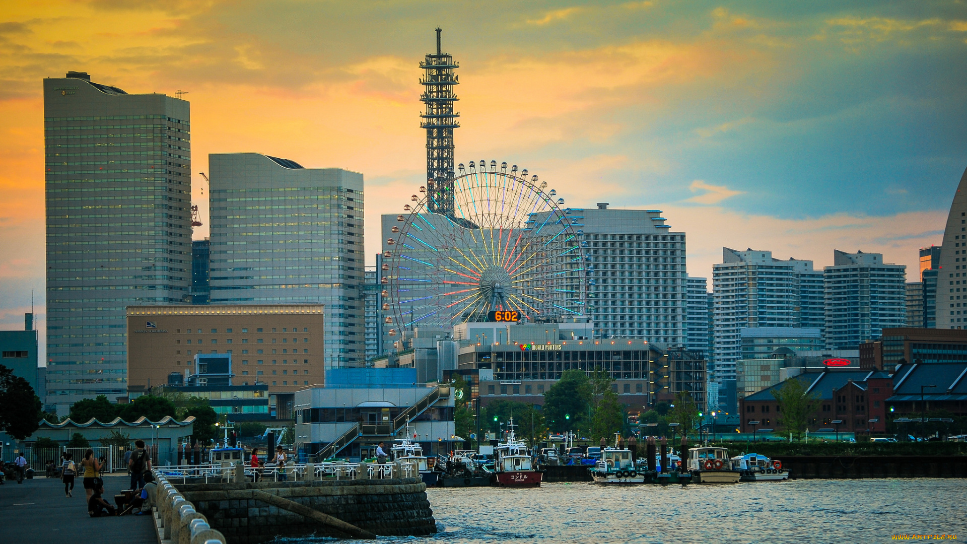 minato, mirai, города, йокогама, , Япония, простор