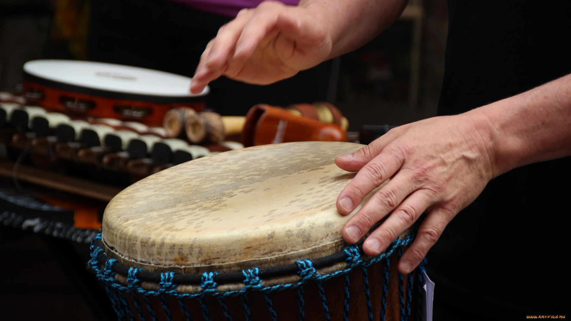 музыка, -музыкальные, инструменты, руки, барабан