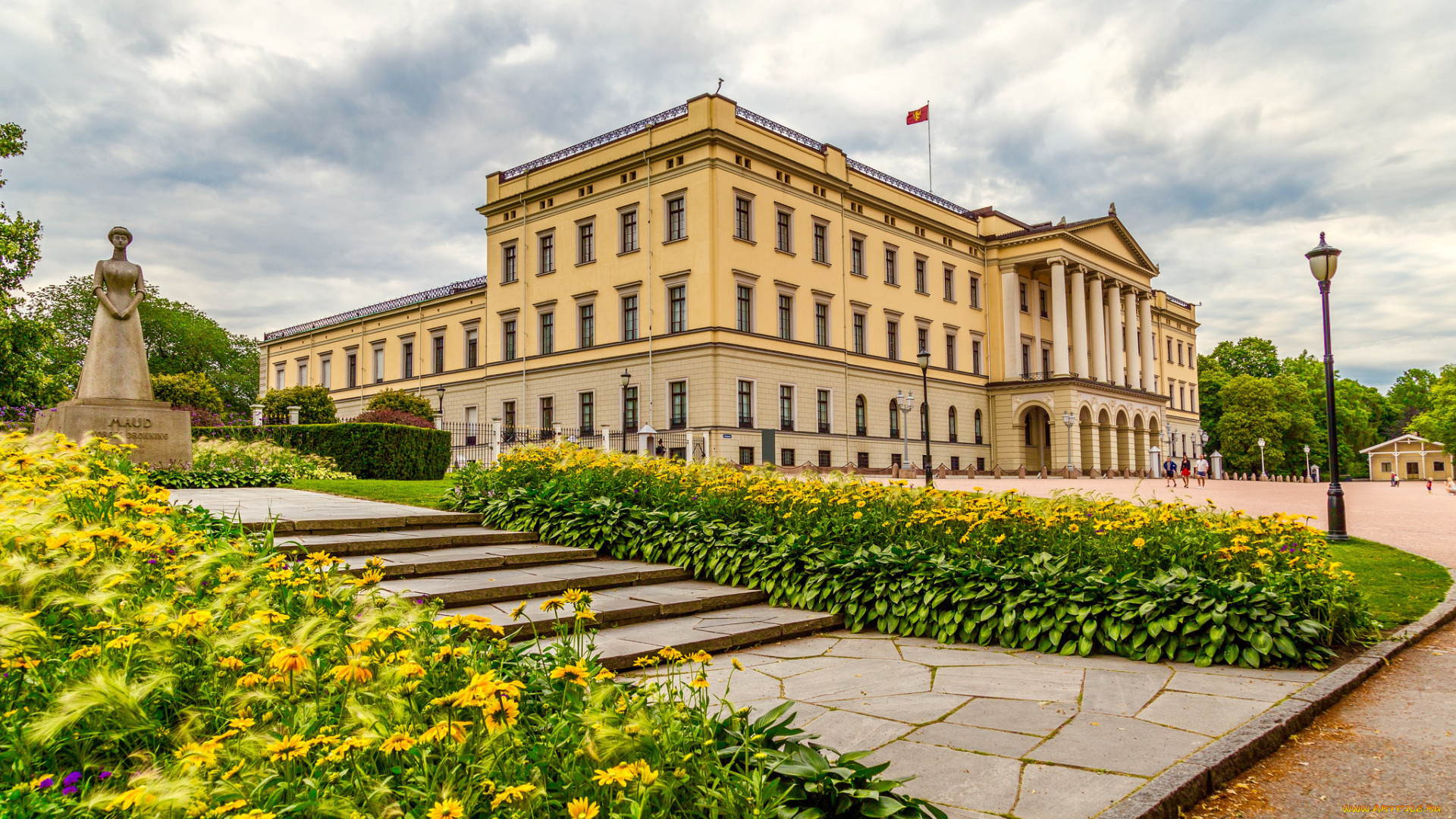 norway`s, royal, palace, города, осло, , норвегия, дворец