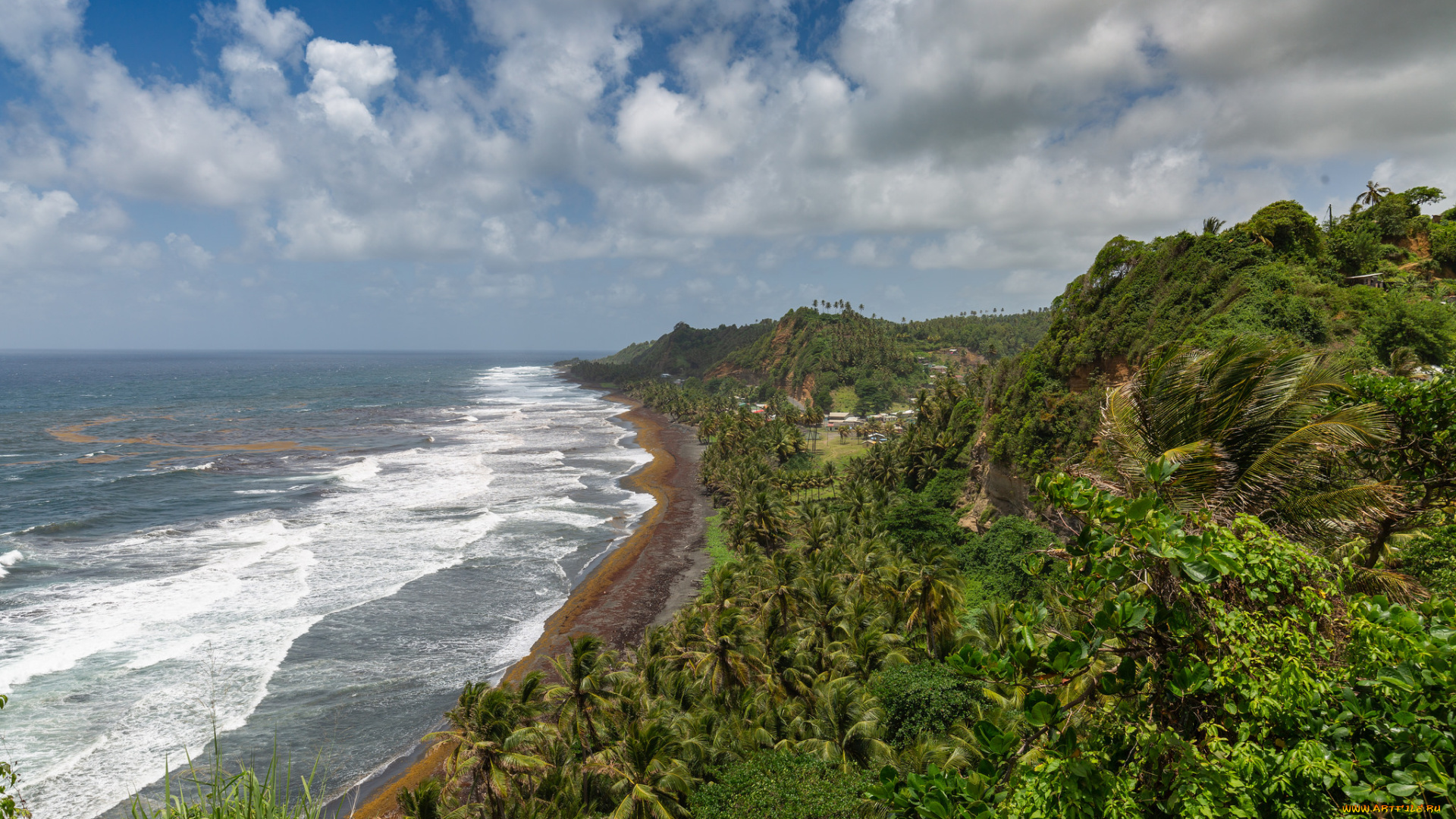 природа, побережье, простор