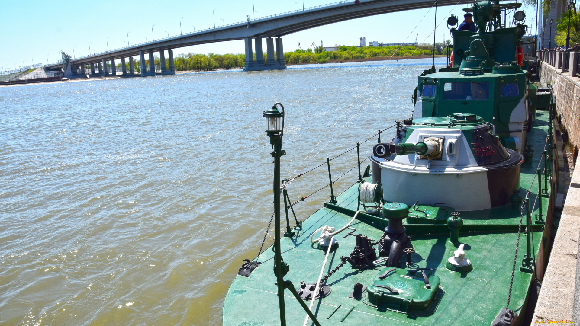 ростов, на, дону, корабли, катера, мост, водоем