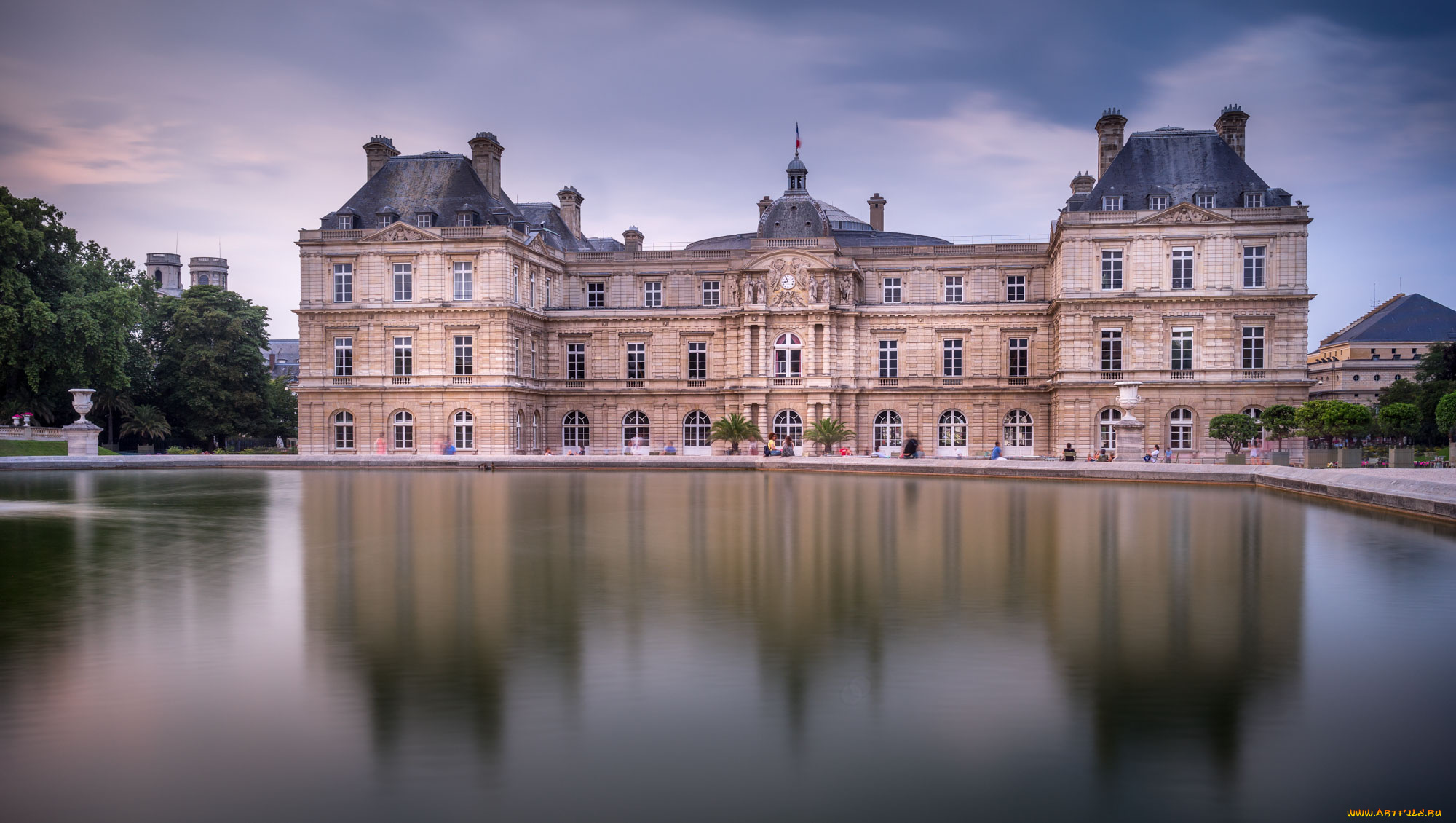 luxembourg, garden, in, paris, города, париж, , франция, замок