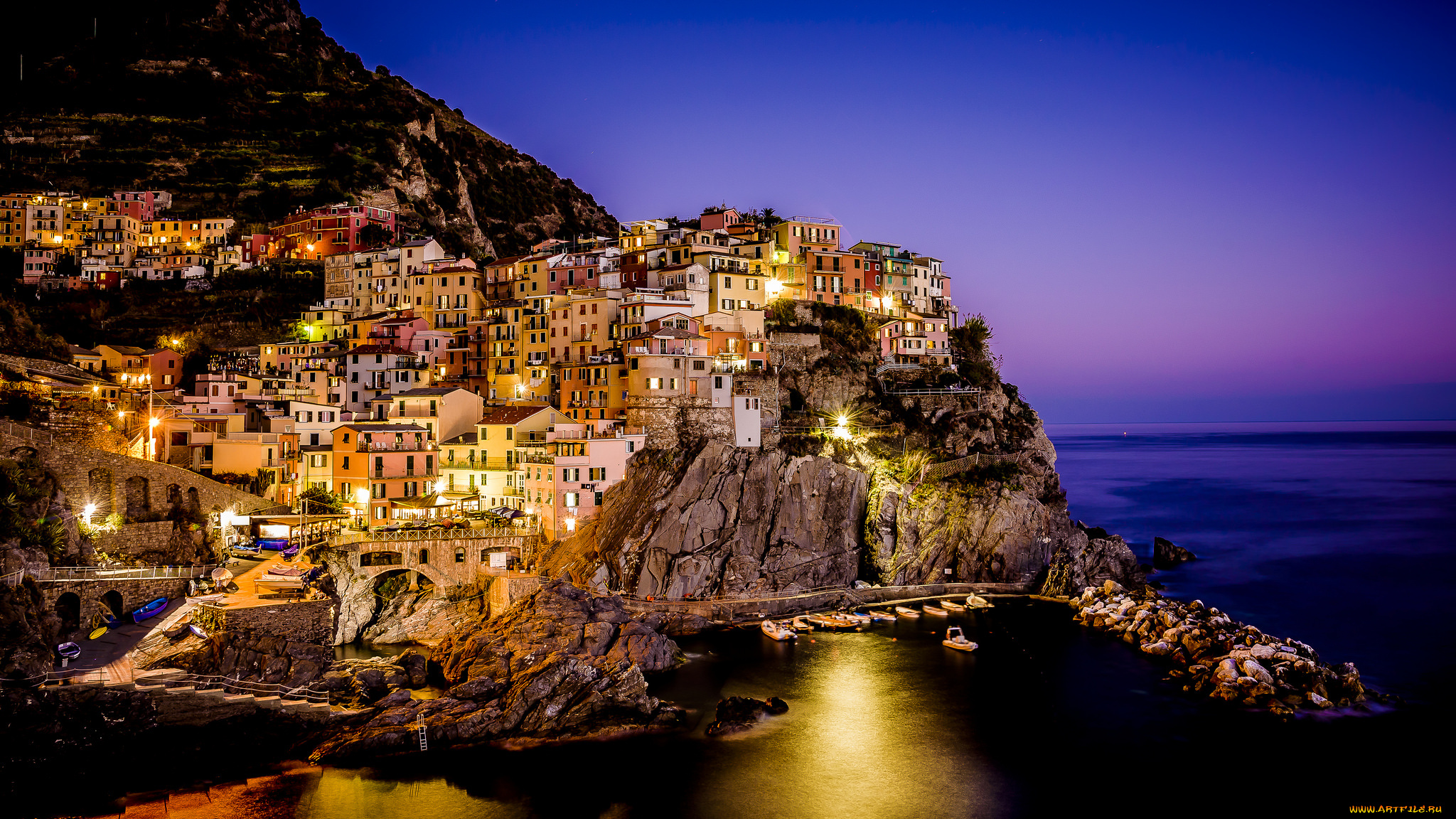 manarola, города, амальфийское, и, лигурийское, побережье, , италия, простор