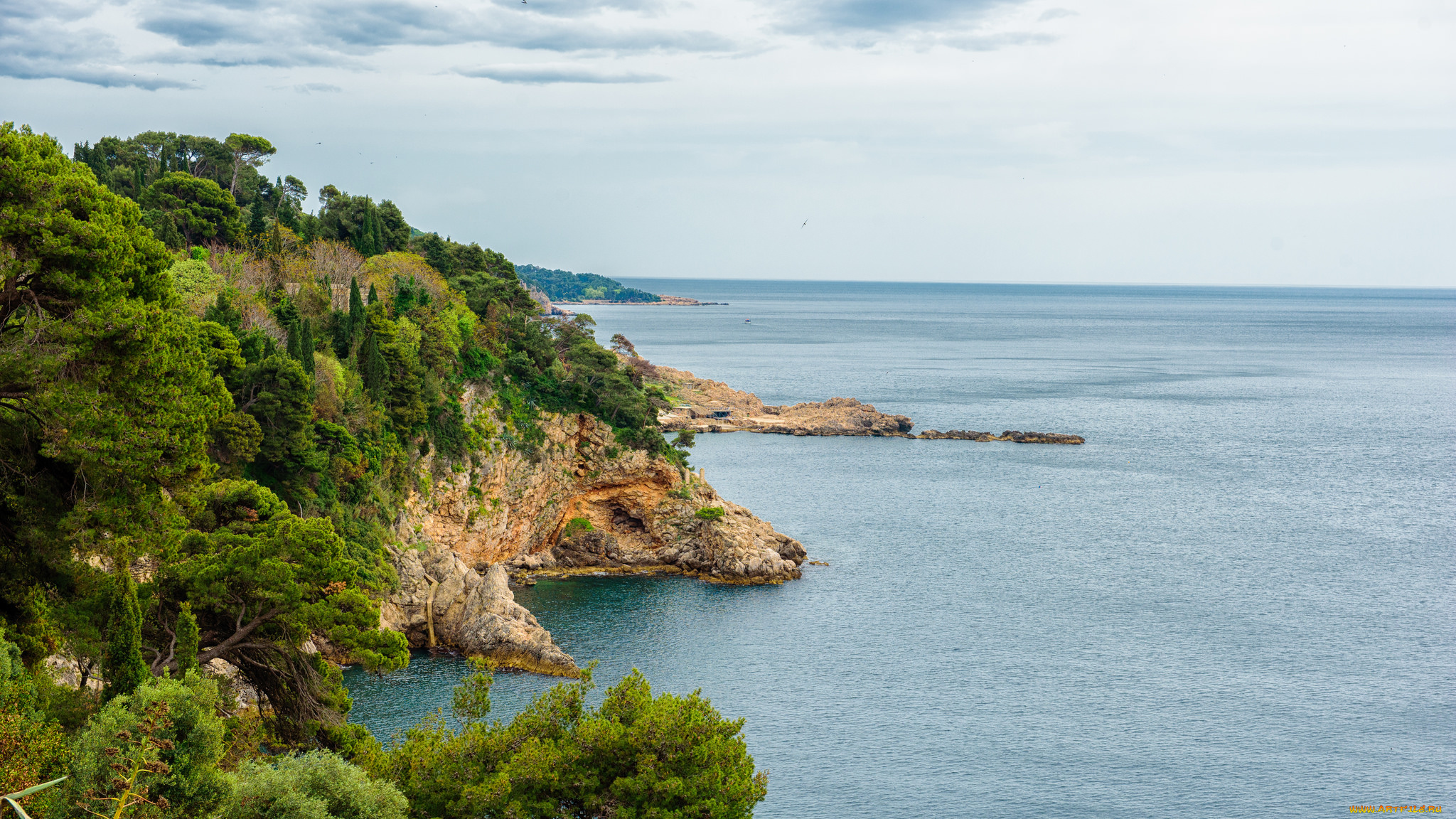 природа, побережье, простор