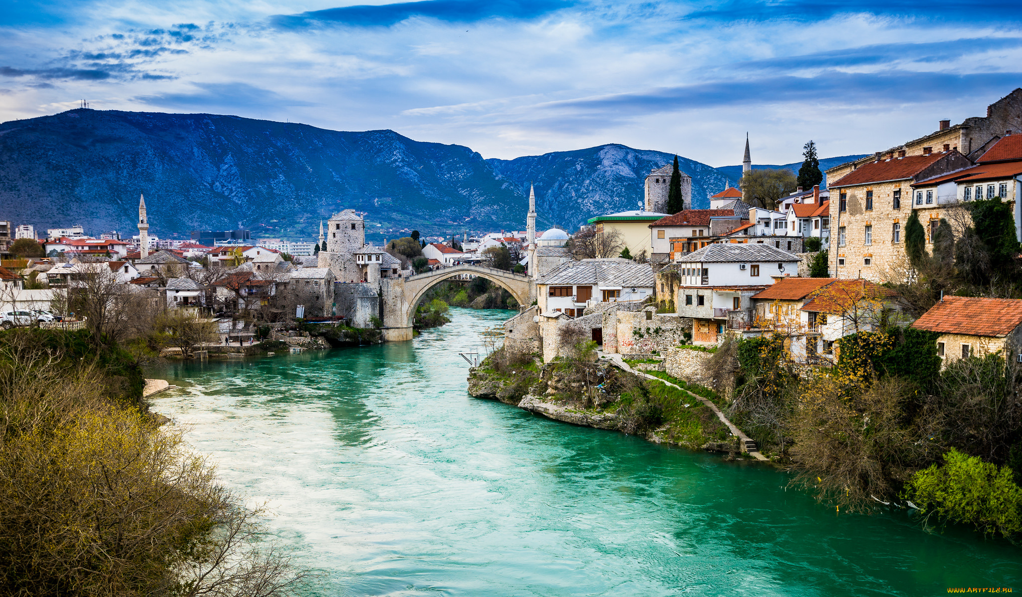 mostar, bosnien, города, мостар, , босния, и, герцеговина, простор