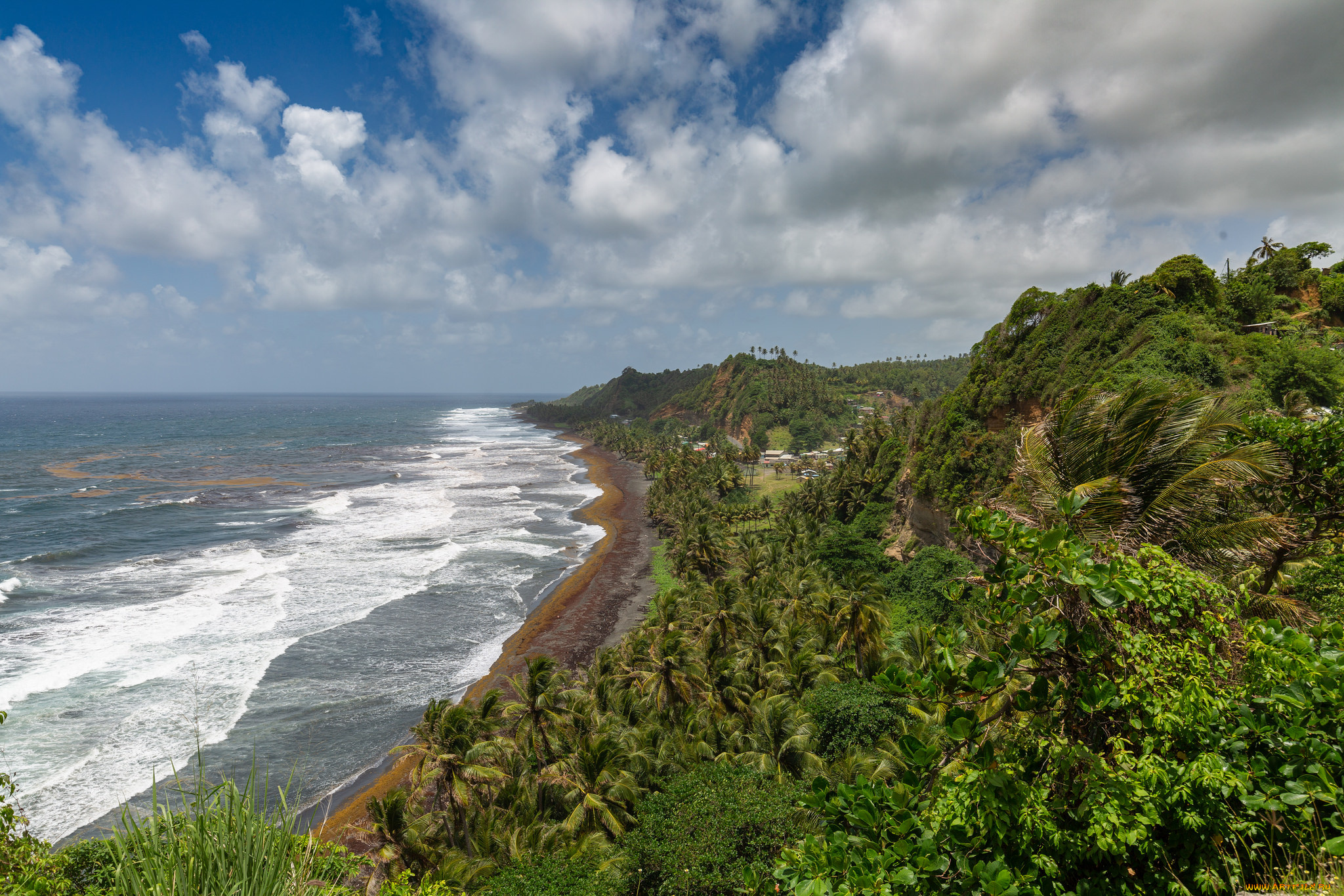 природа, побережье, простор