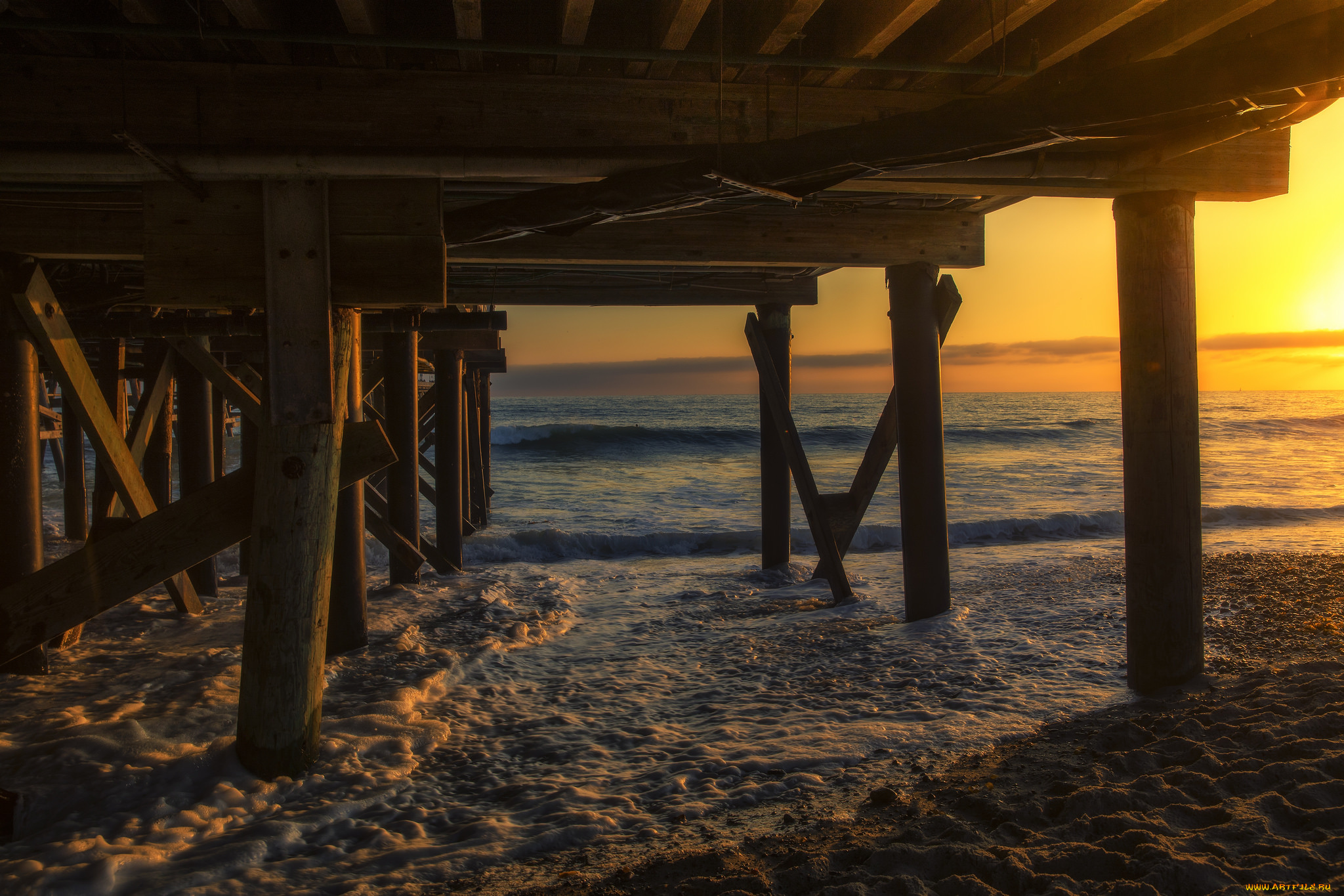 природа, побережье, простор