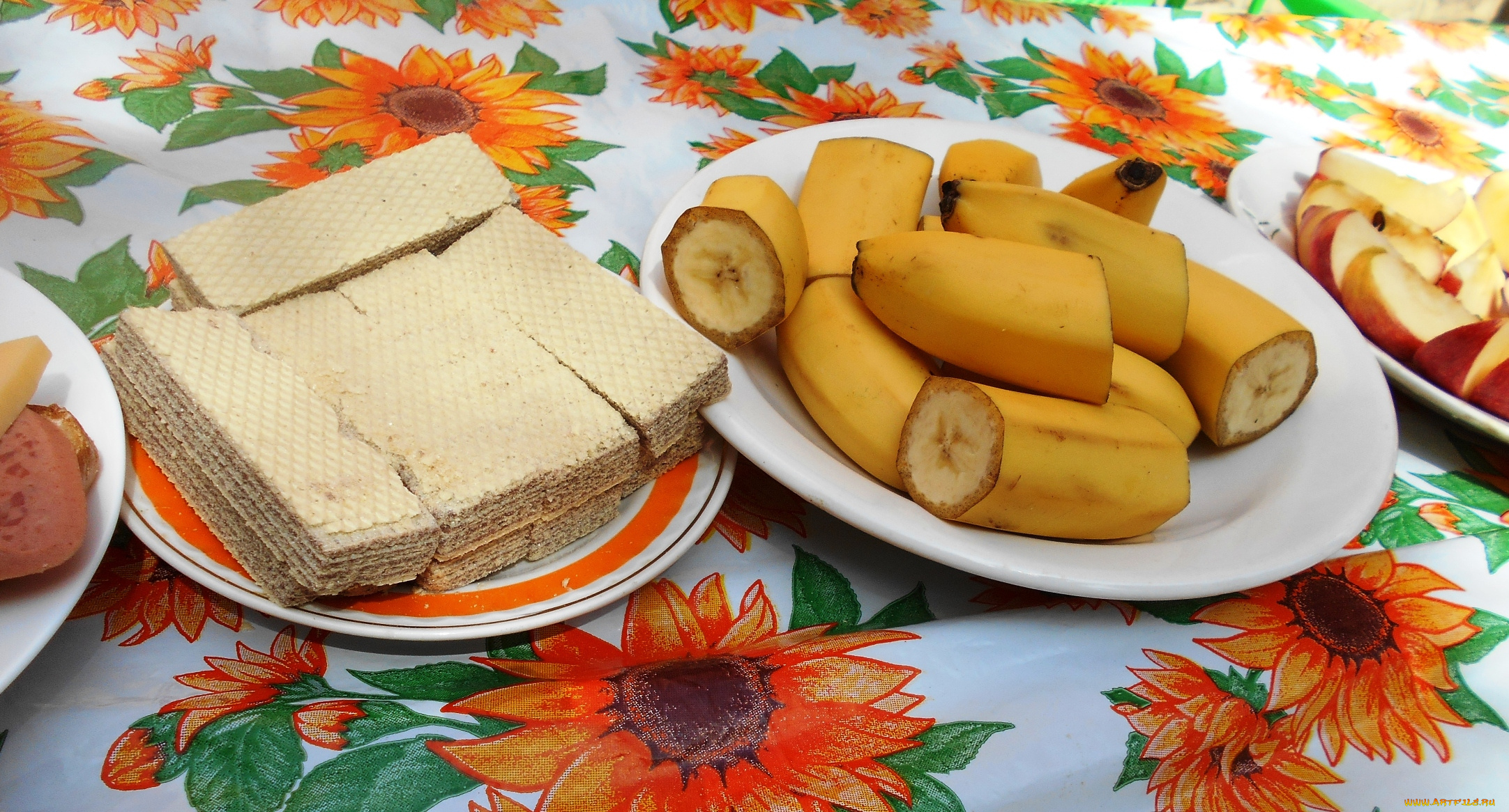 еда, бананы, яблоки