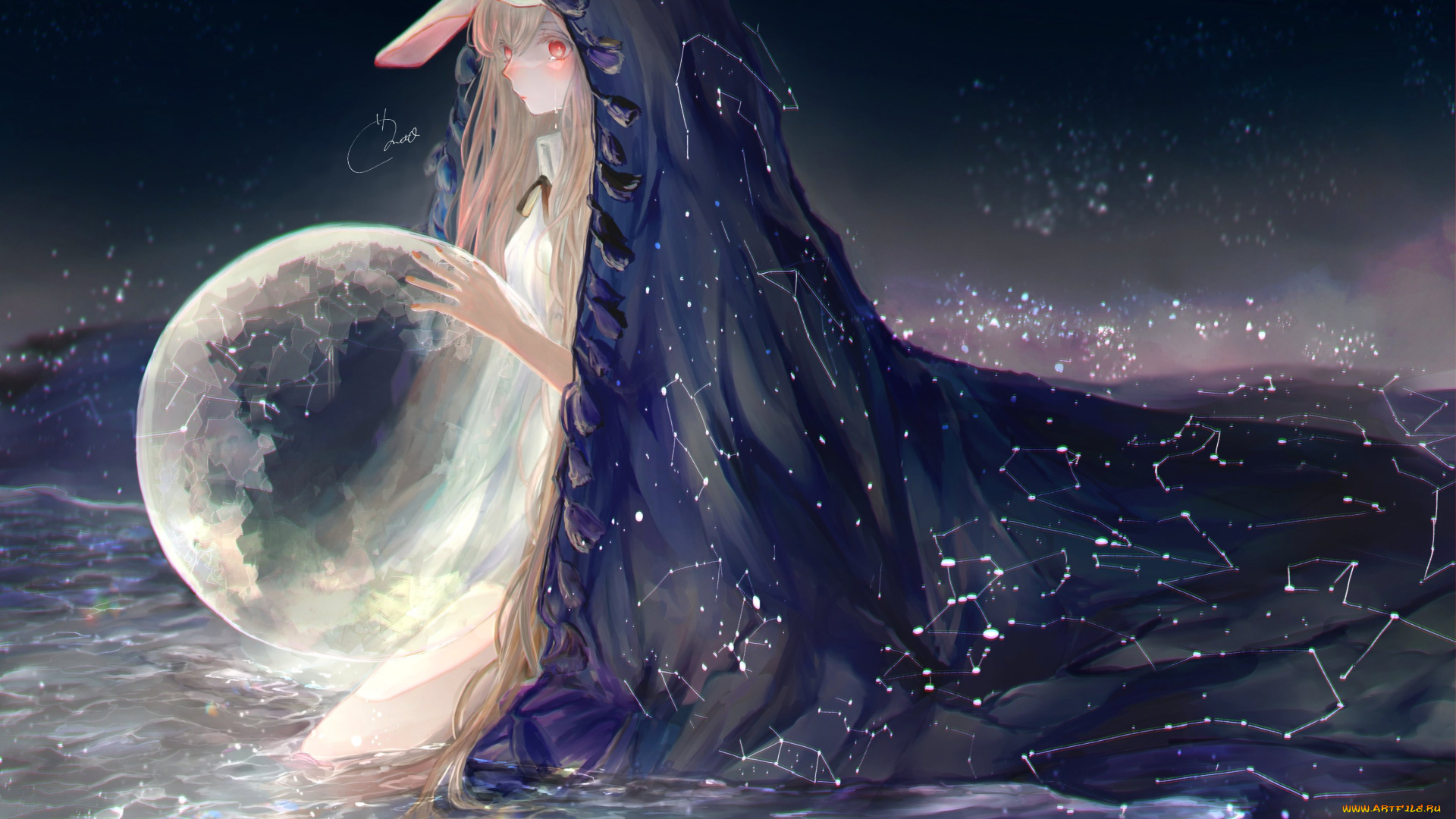 аниме, животные, , существа, девушка