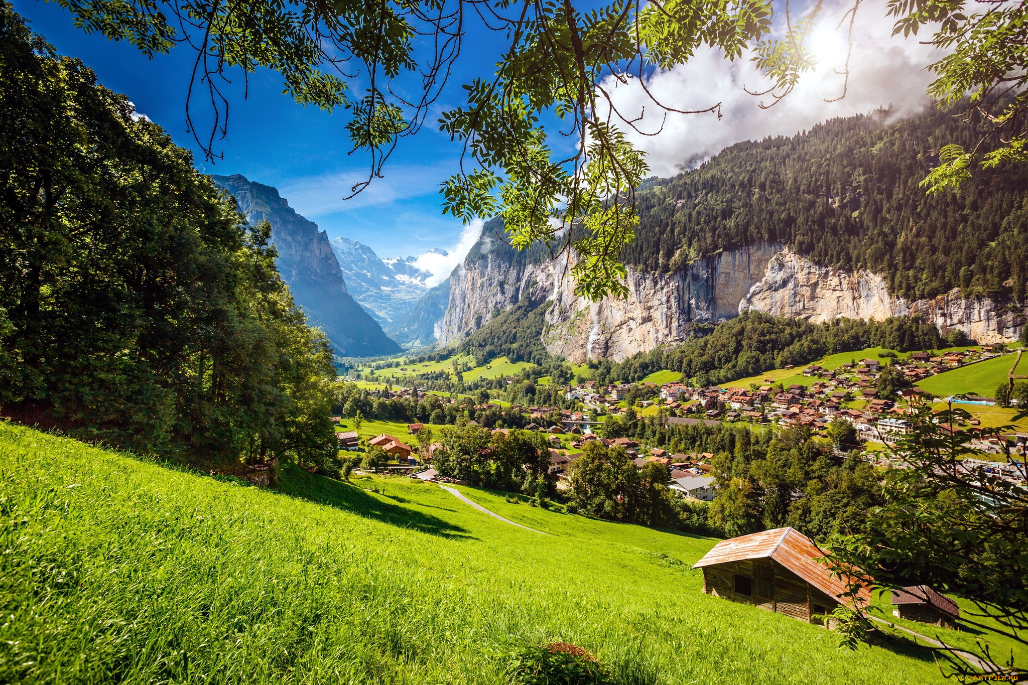 lauterbrunnen, switzerland, города, лаутербруннен, , швейцария