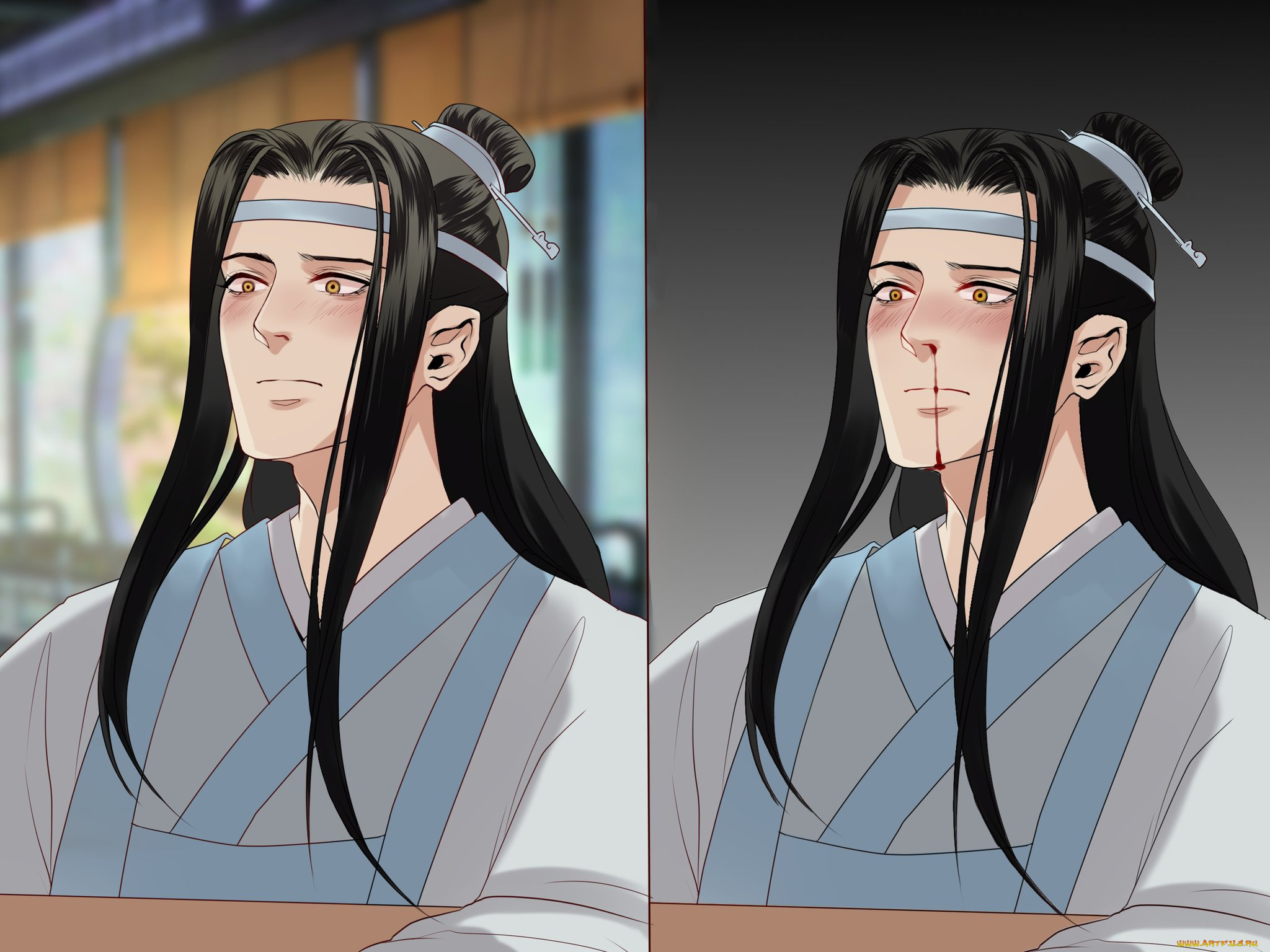 рисованное, кино, , мультфильмы, лань, ванцзи, кровь