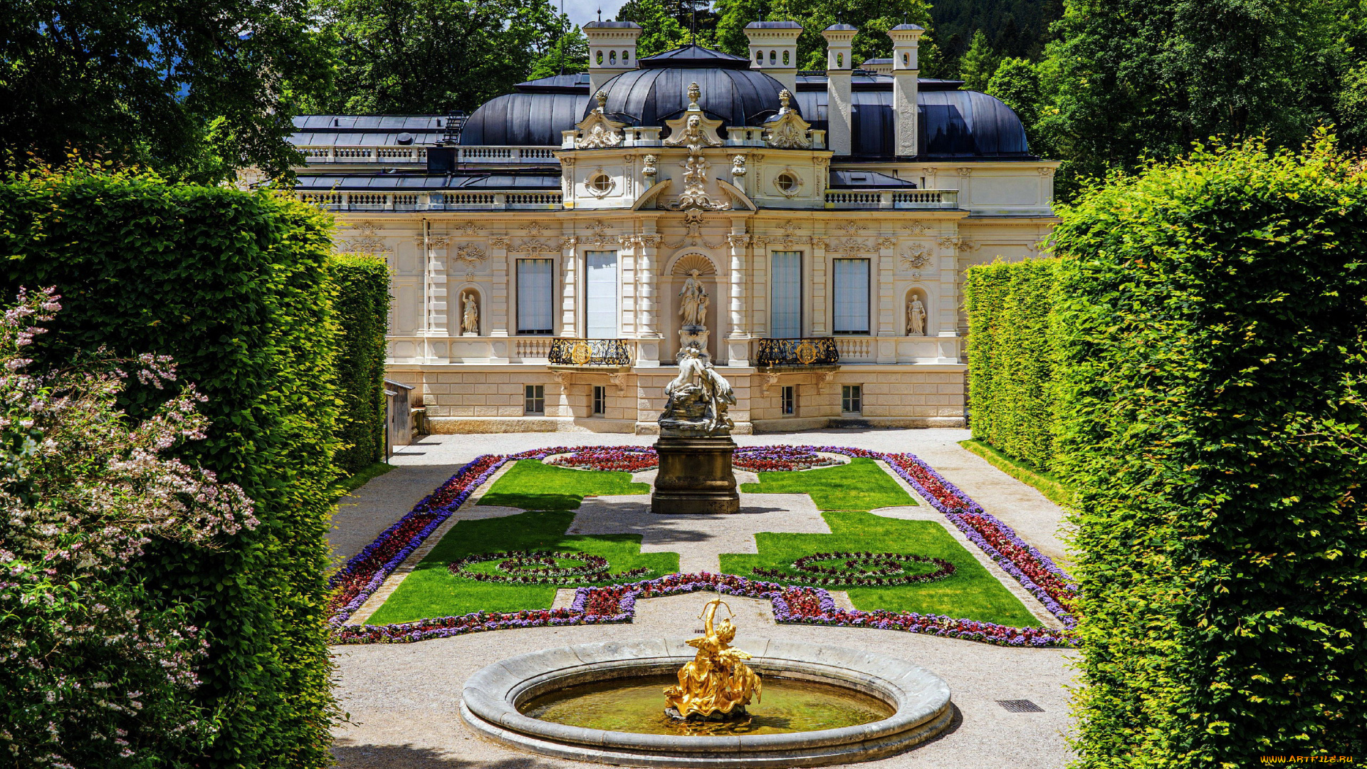 linderhof, castle, города, замки, германии, linderhof, castle