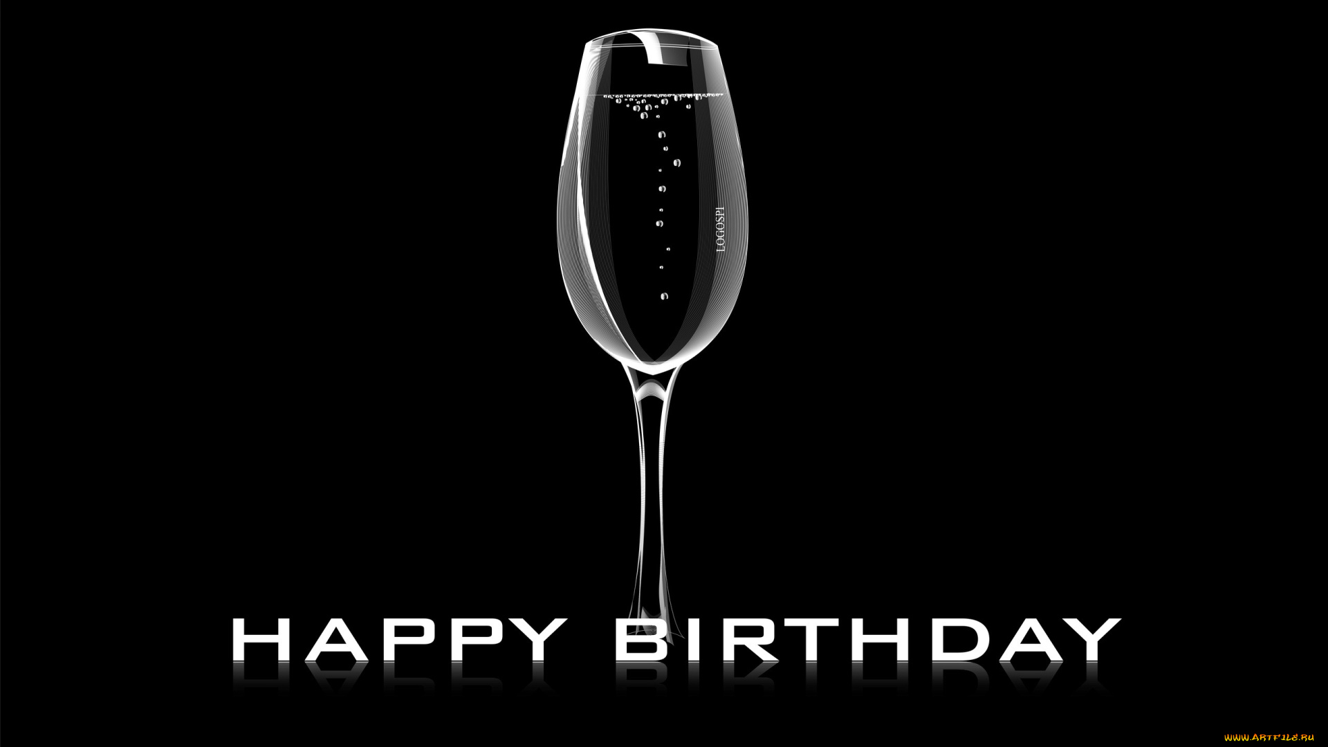 праздничные, день, рождения, бокал, пузырьки