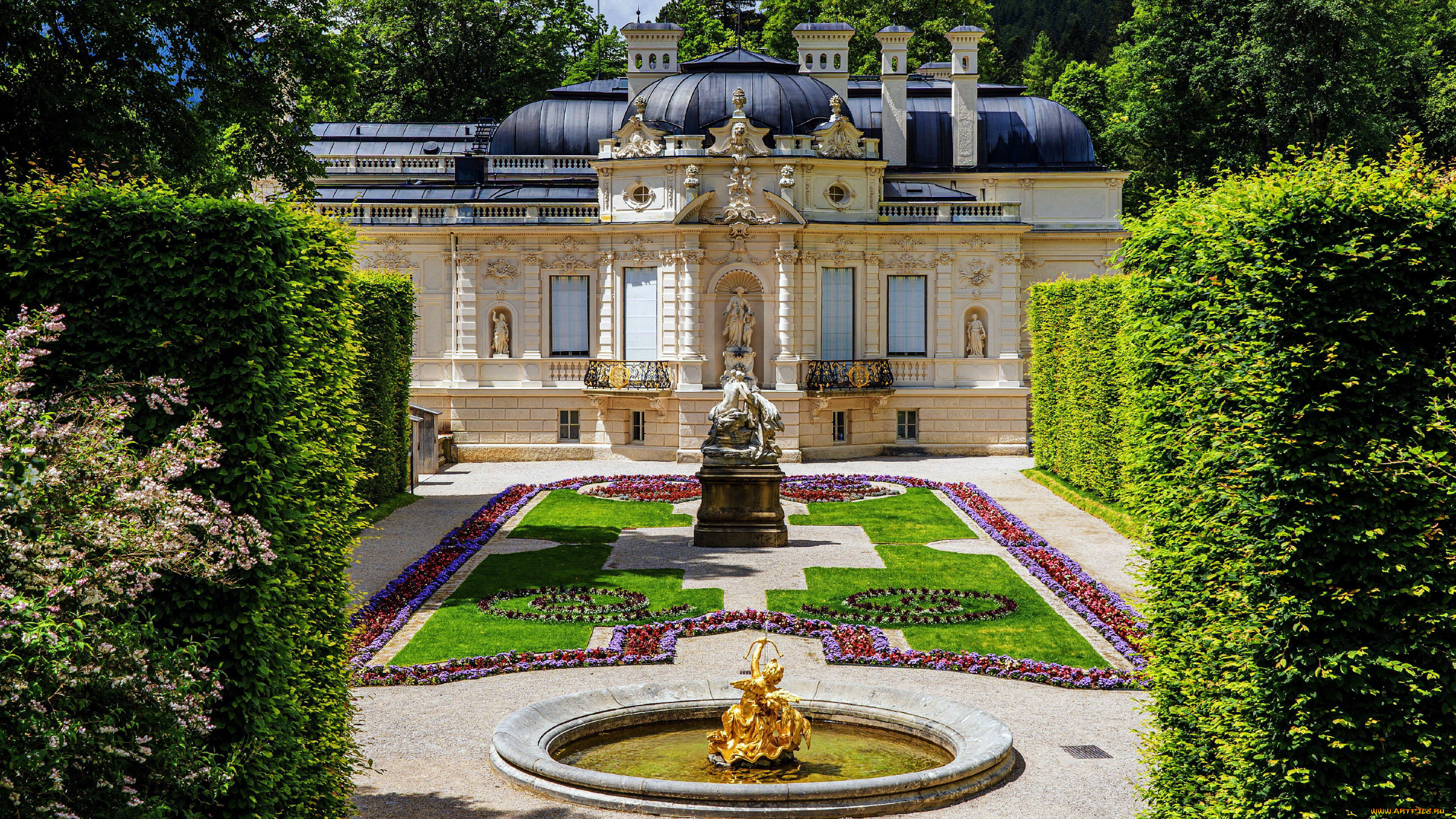 linderhof, castle, города, замки, германии, linderhof, castle