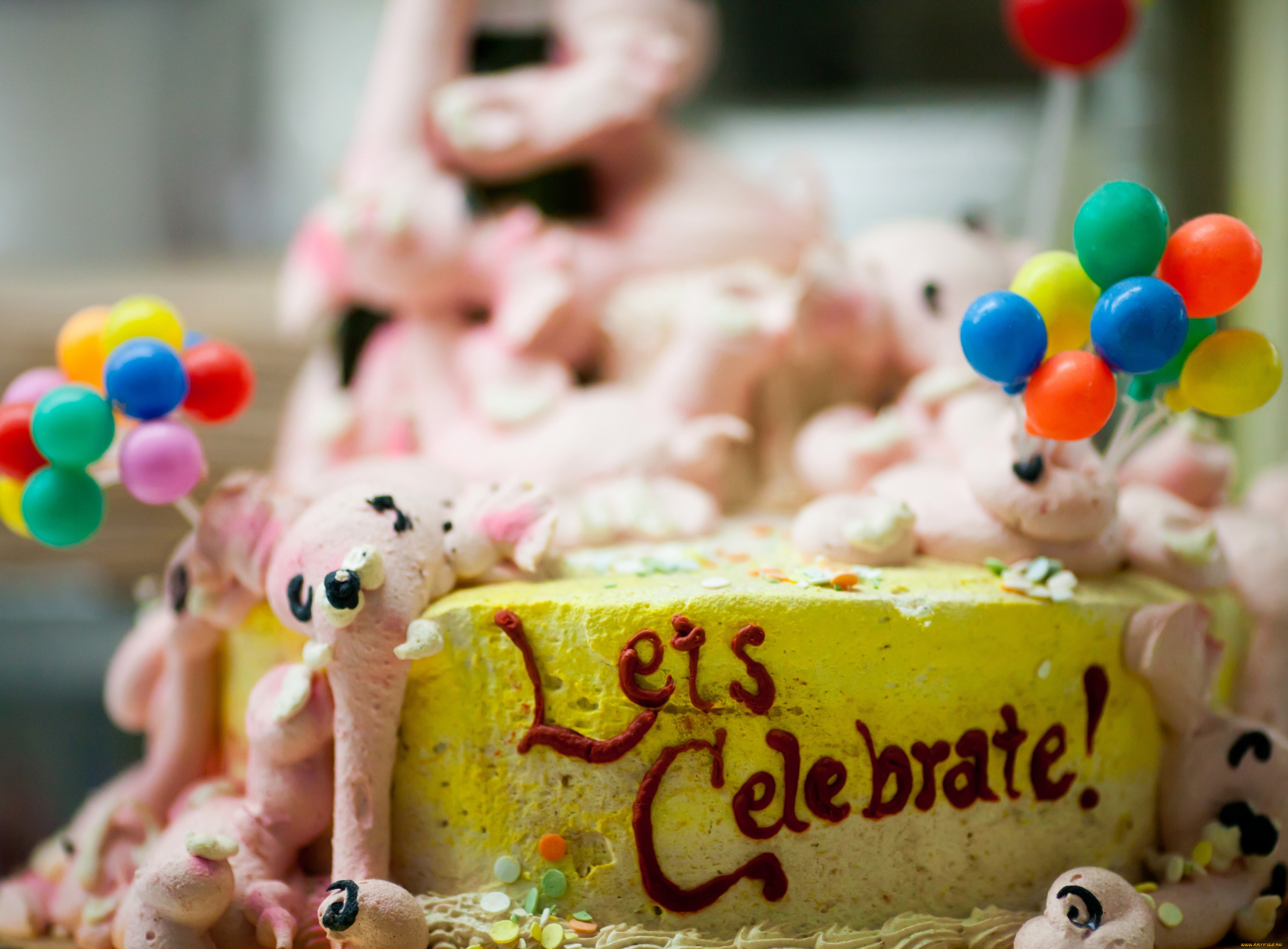 праздничные, день, рождения, торт