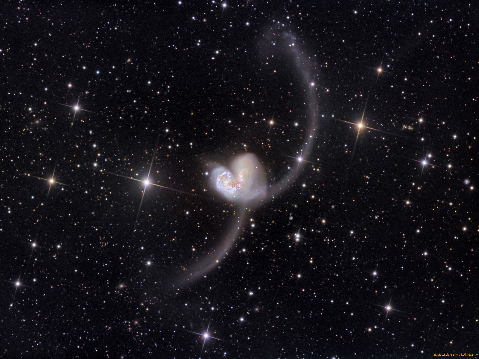 антенны, космос, галактики, туманности