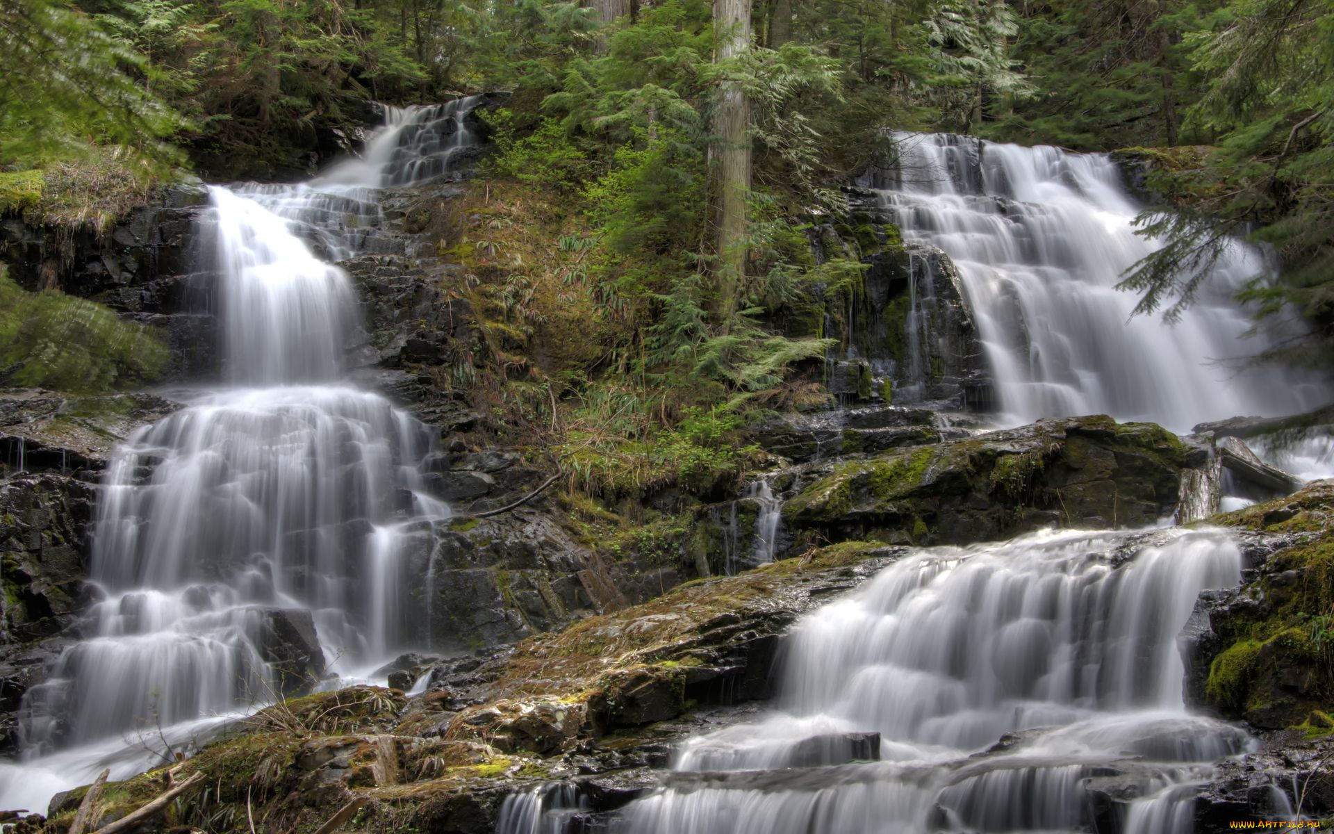 природа, водопады