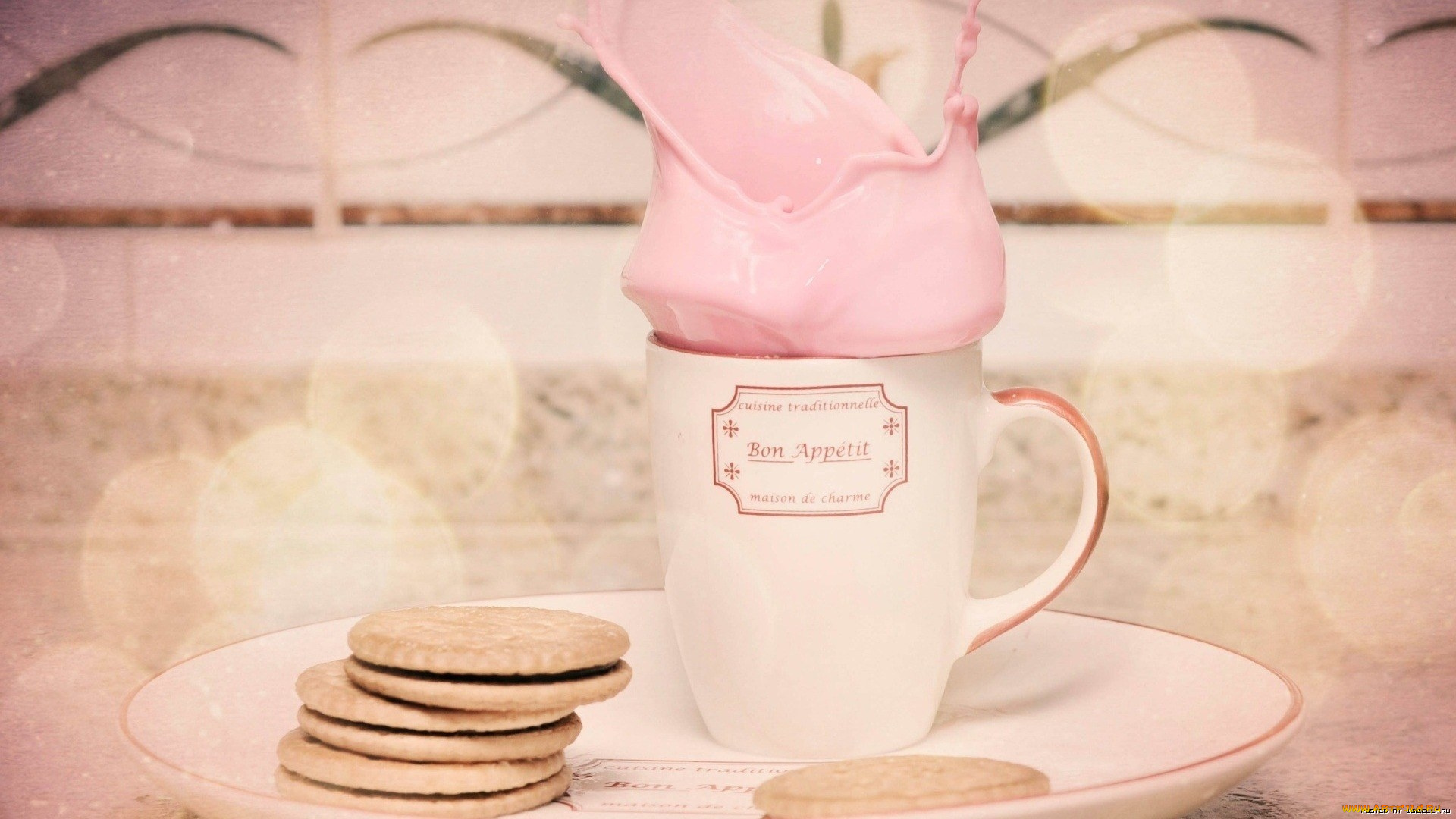 еда, разное, печенье, розовый