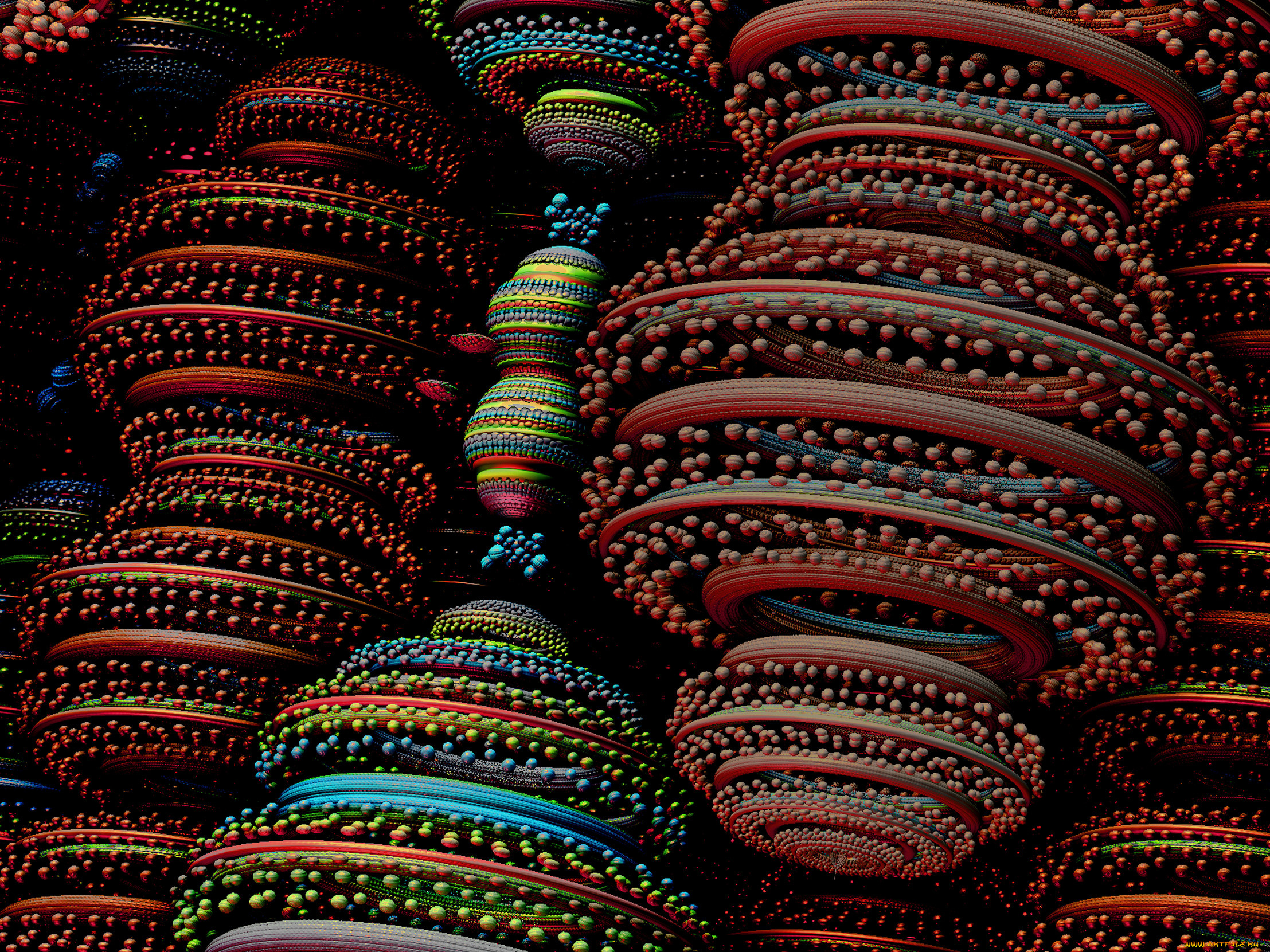 3д, графика, fractal, фракталы, узор, фон