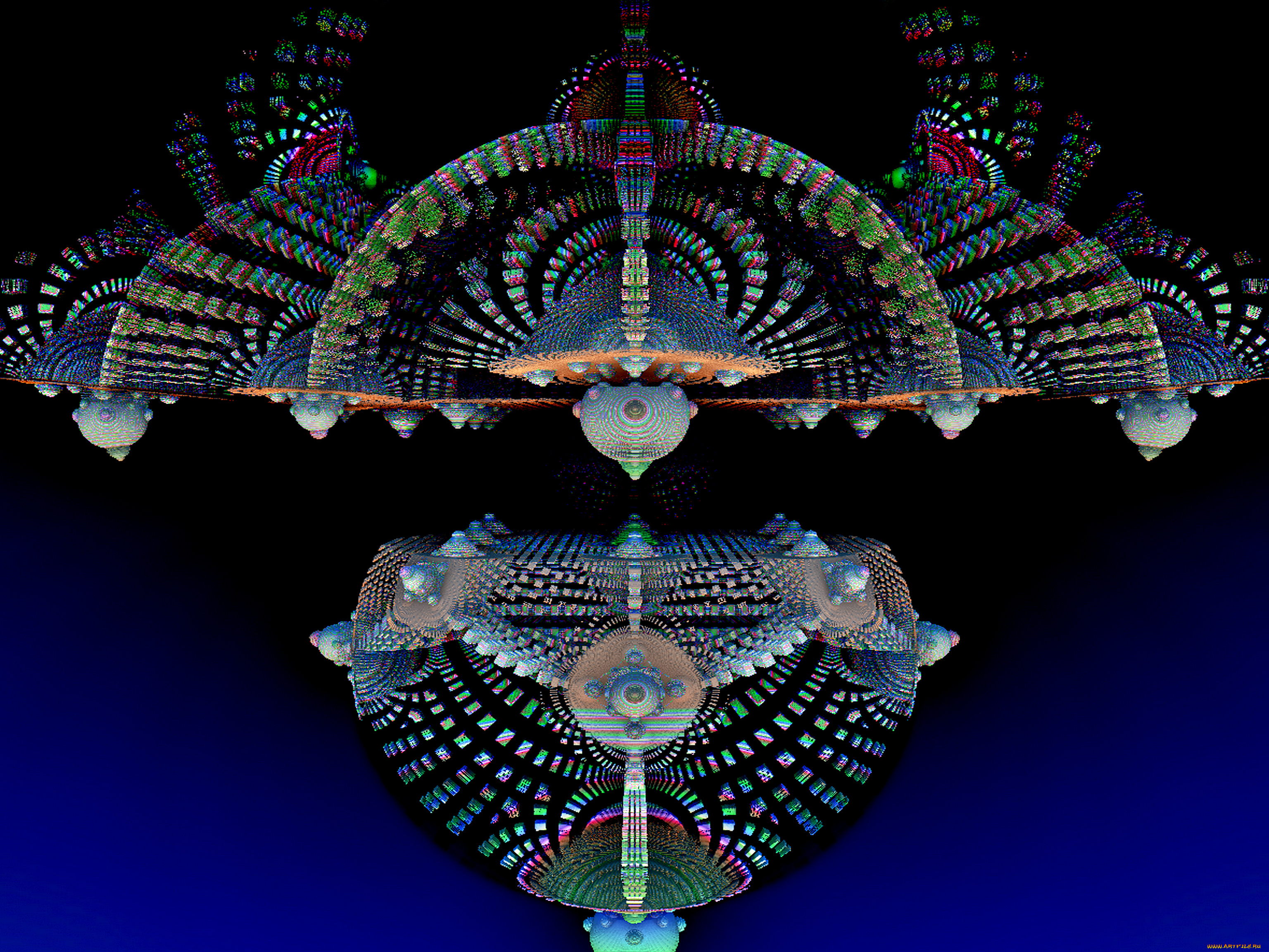 3д, графика, fractal, фракталы, фон, узор