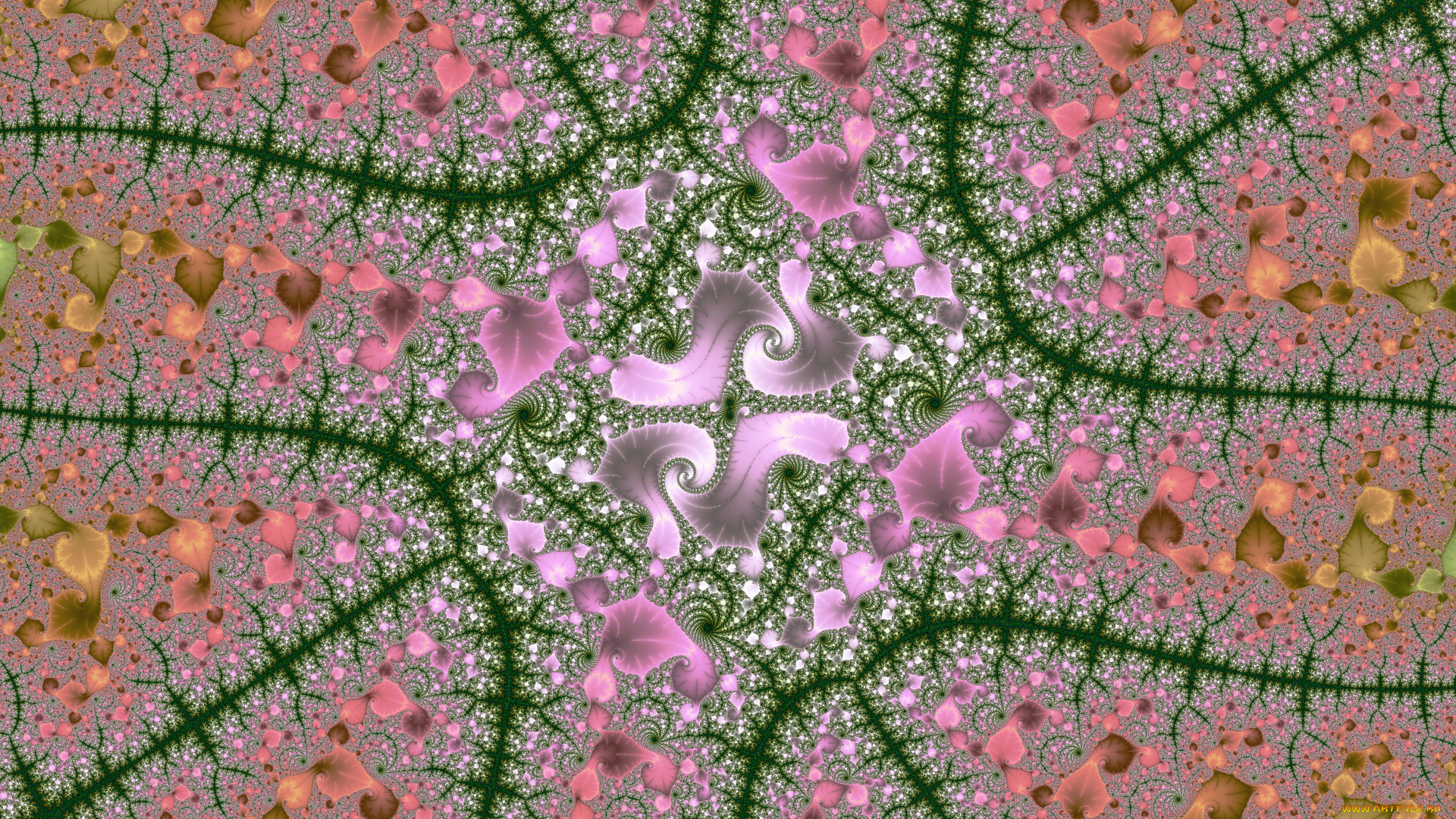 3д, графика, фракталы, , fractal, цвета, фон, узор