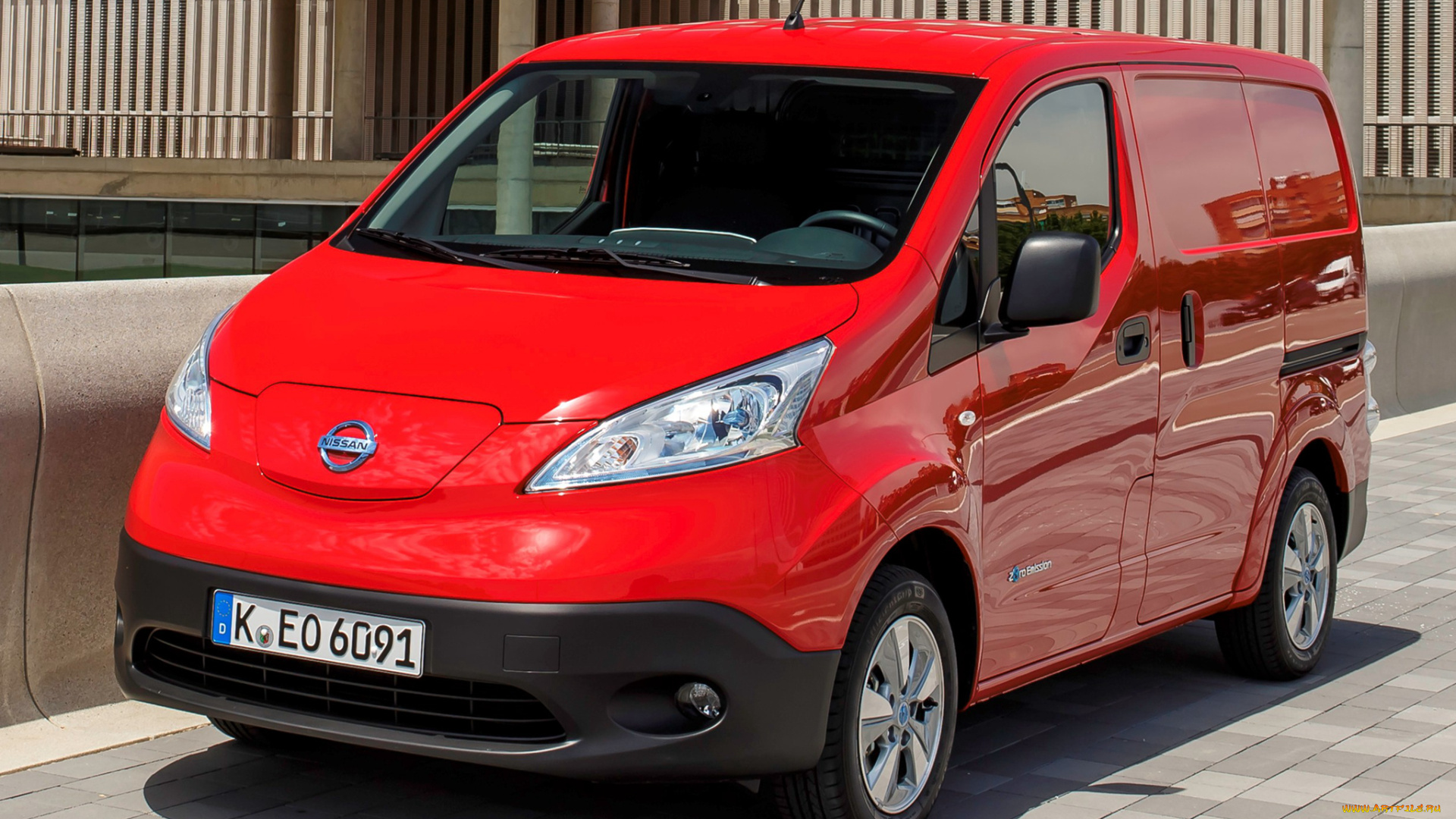 автомобили, nissan, datsun, e-nv200, van, 2014г, красный