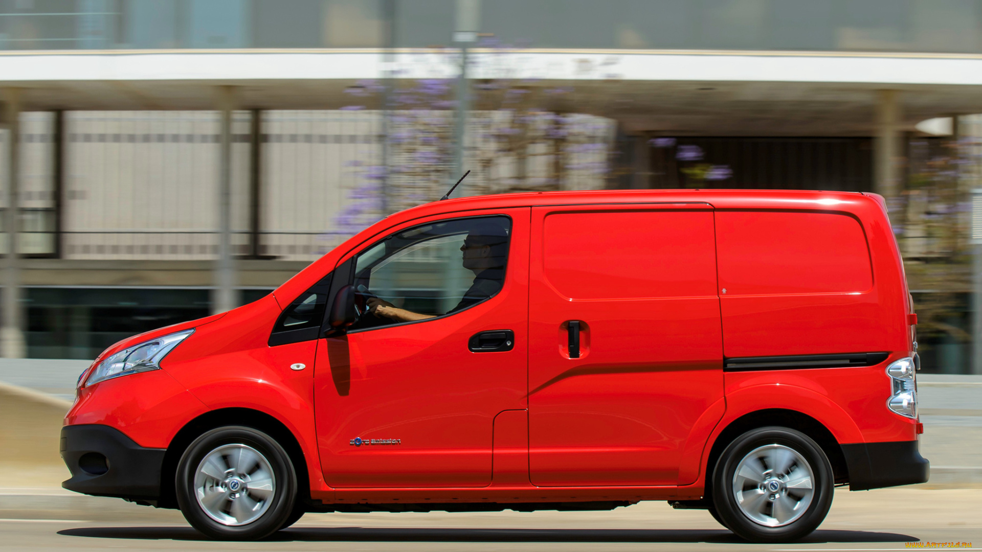 автомобили, nissan, datsun, e-nv200, van, 2014г, красный