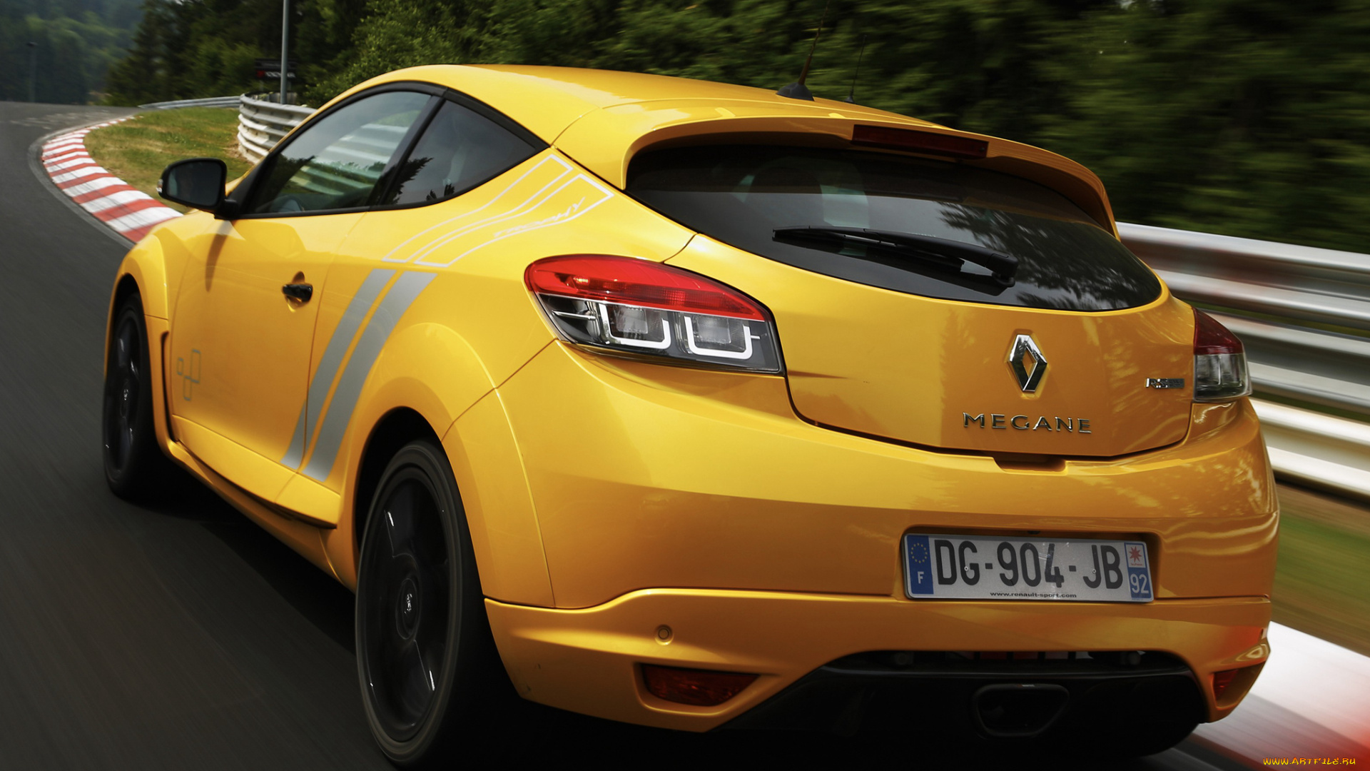 автомобили, renault, mеgane, r, s, 275, trophy, 2014г, желтый