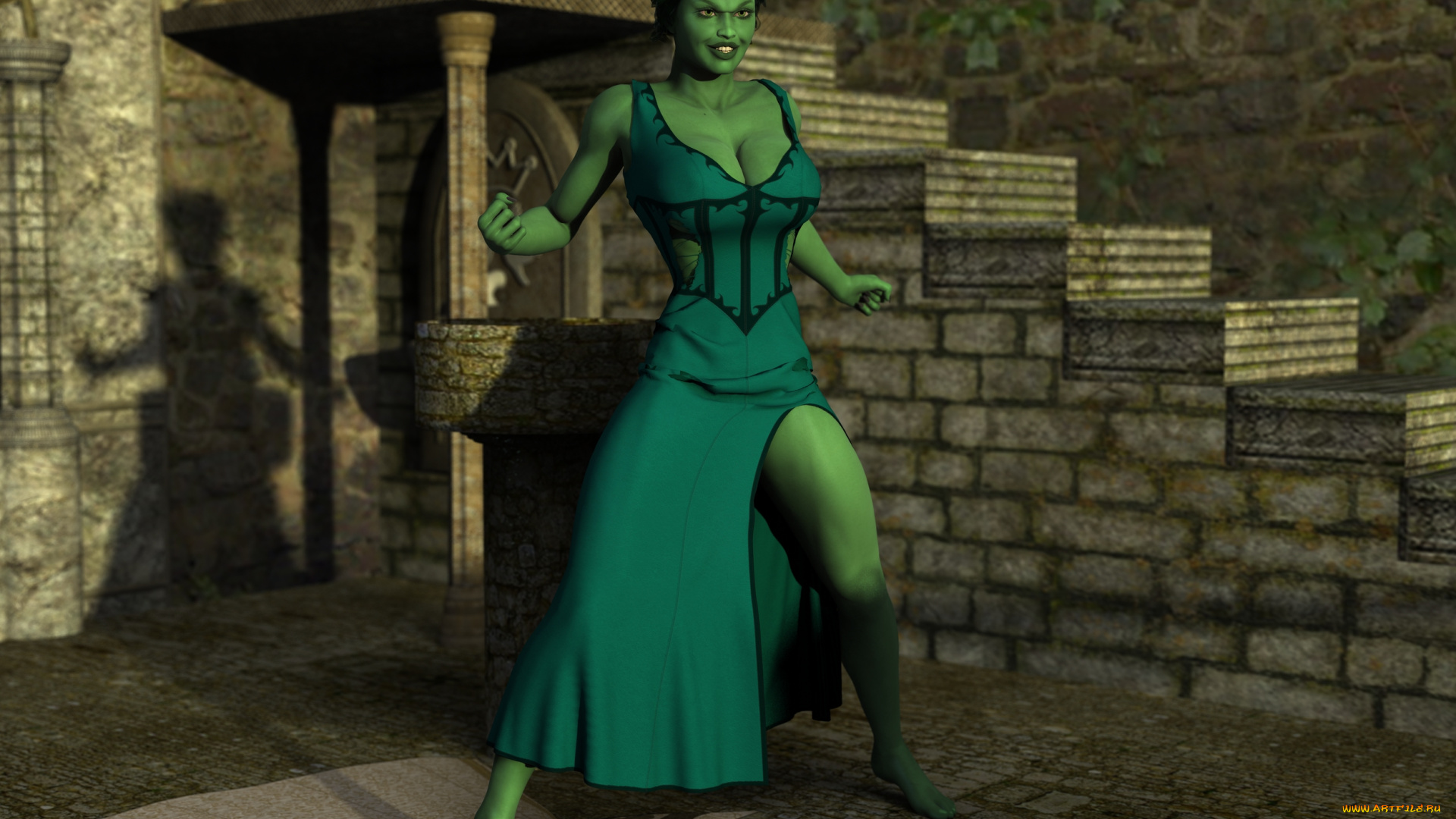 damn, 3д, графика, существа, , creatures, улыбка, халк