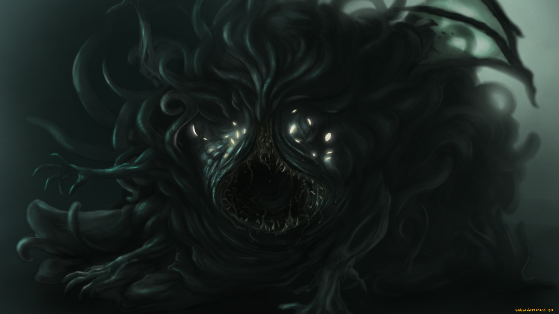 фэнтези, существа, существо, шоггот, чудовище, монстр