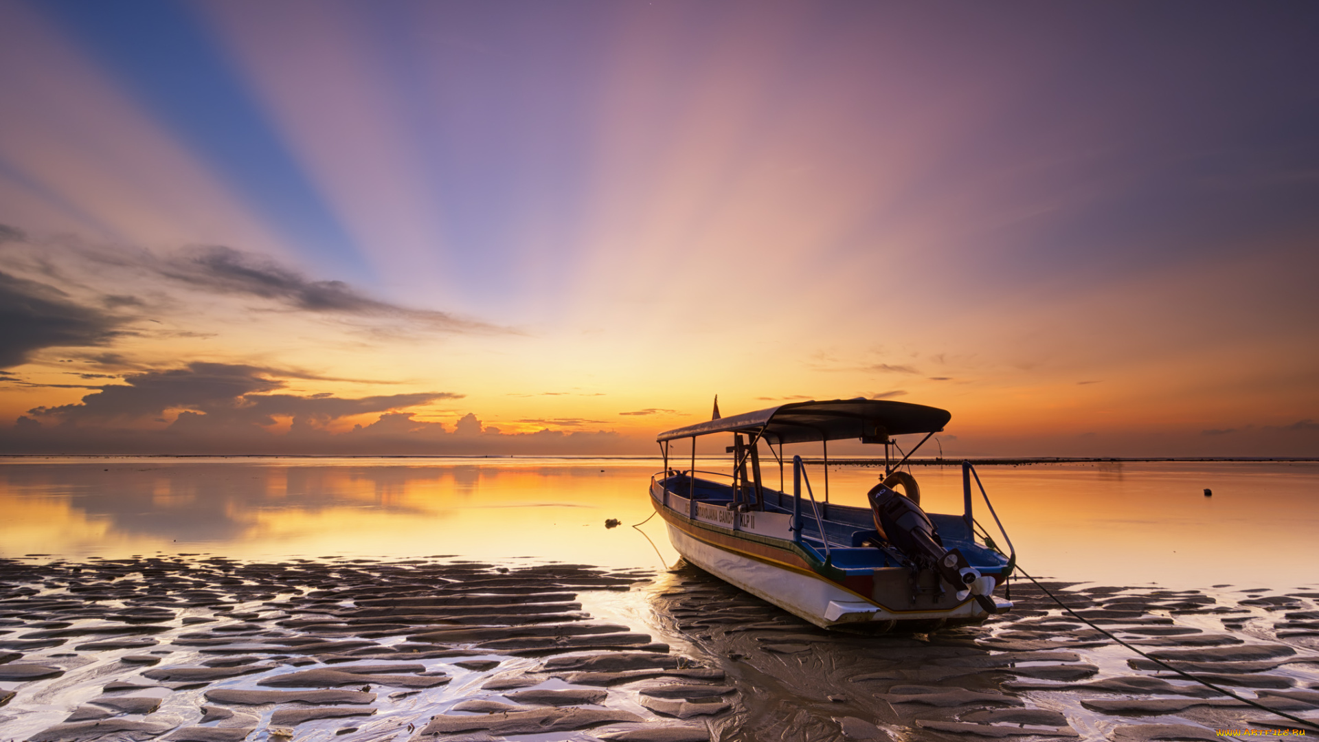 корабли, моторные, лодки, лодка, заря, отлив, мотор