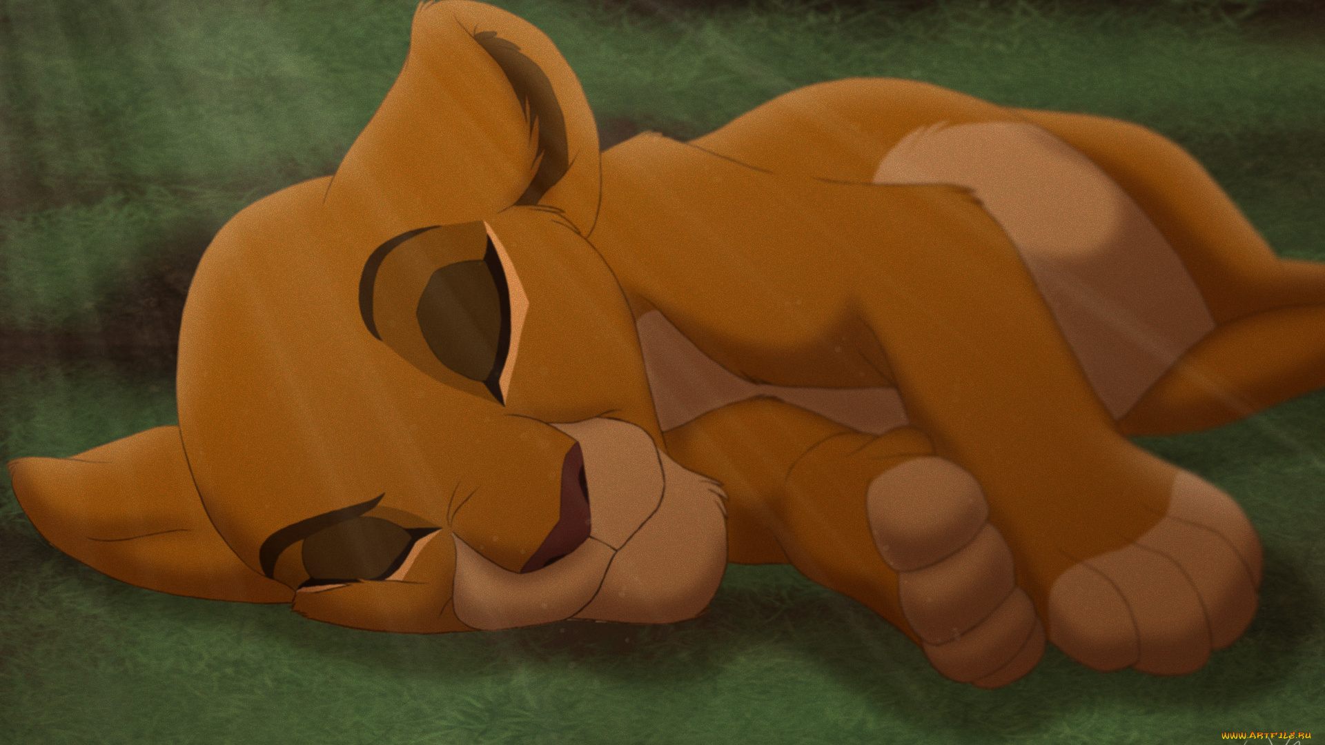 рисованные, животные, , львы, львенок