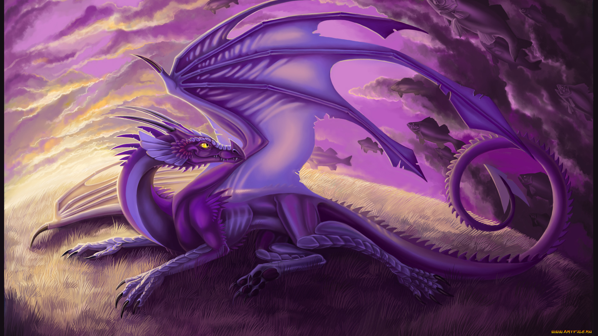 рисованные, животные, , сказочные, , мифические, дракон