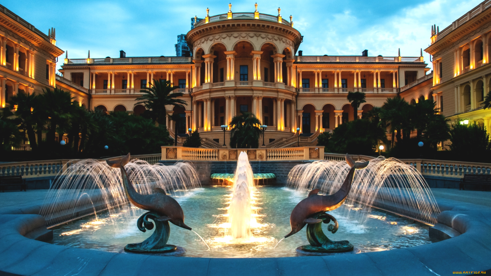 сочи, , росиия, города, -, фонтаны, вода