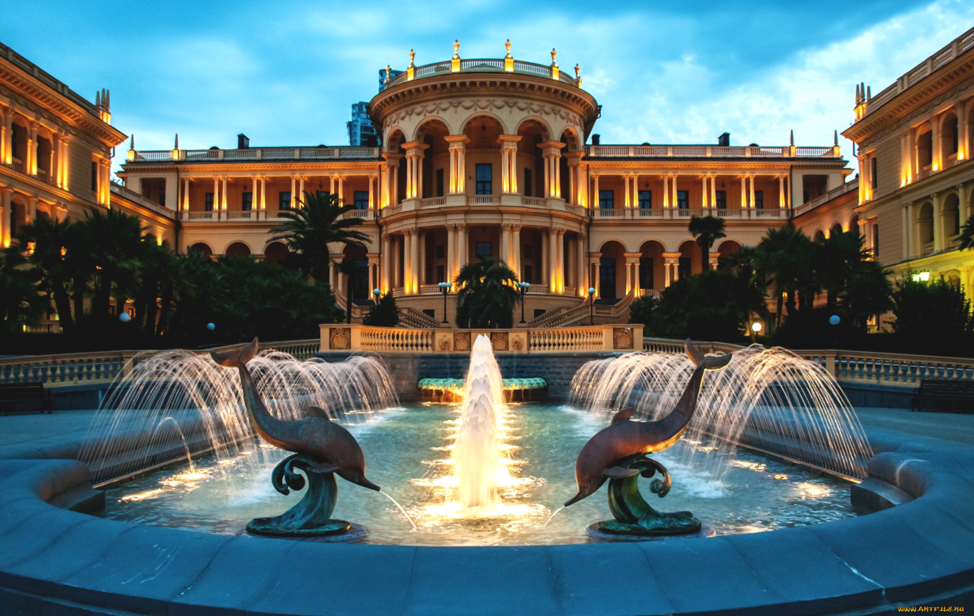 сочи, , росиия, города, -, фонтаны, вода