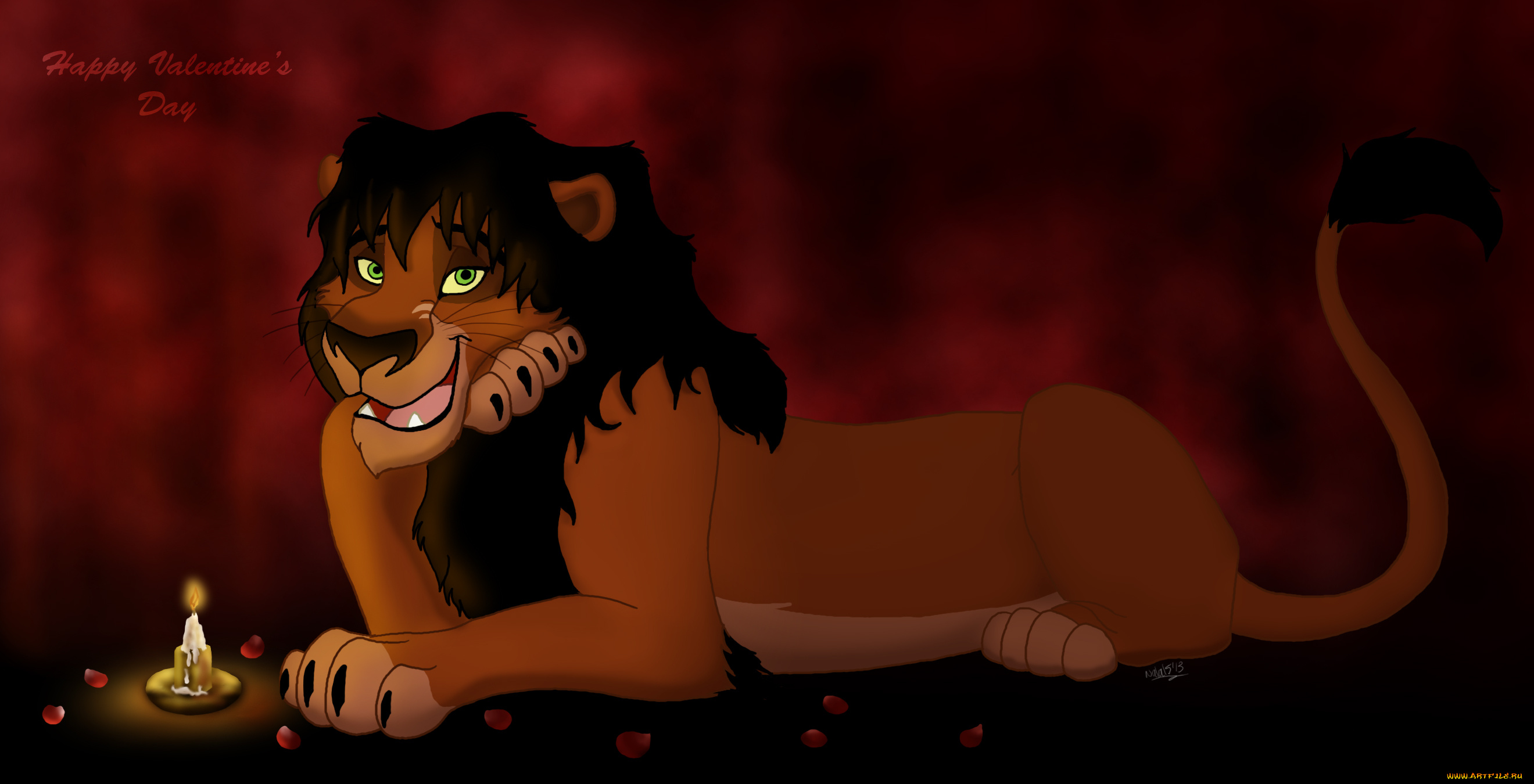 рисованные, животные, , сказочные, , мифические, лев