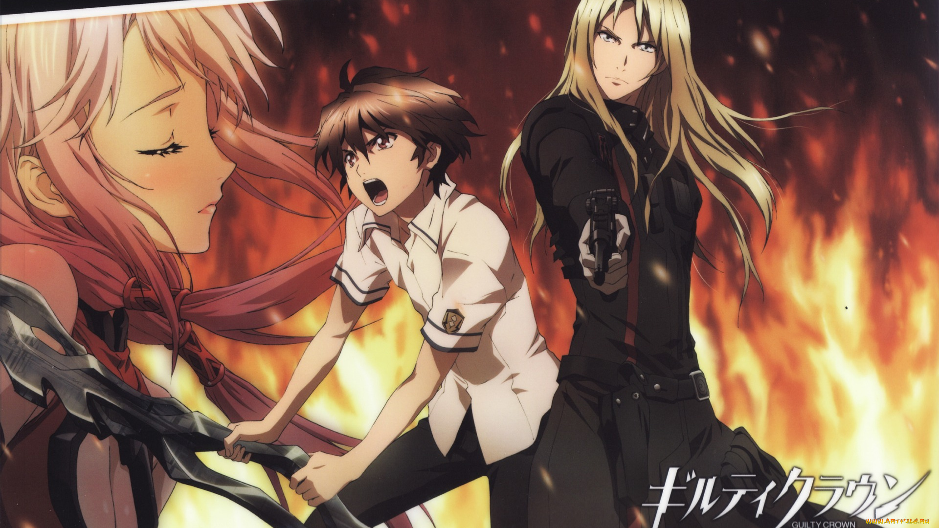 аниме, guilty, crown, корона, грешника