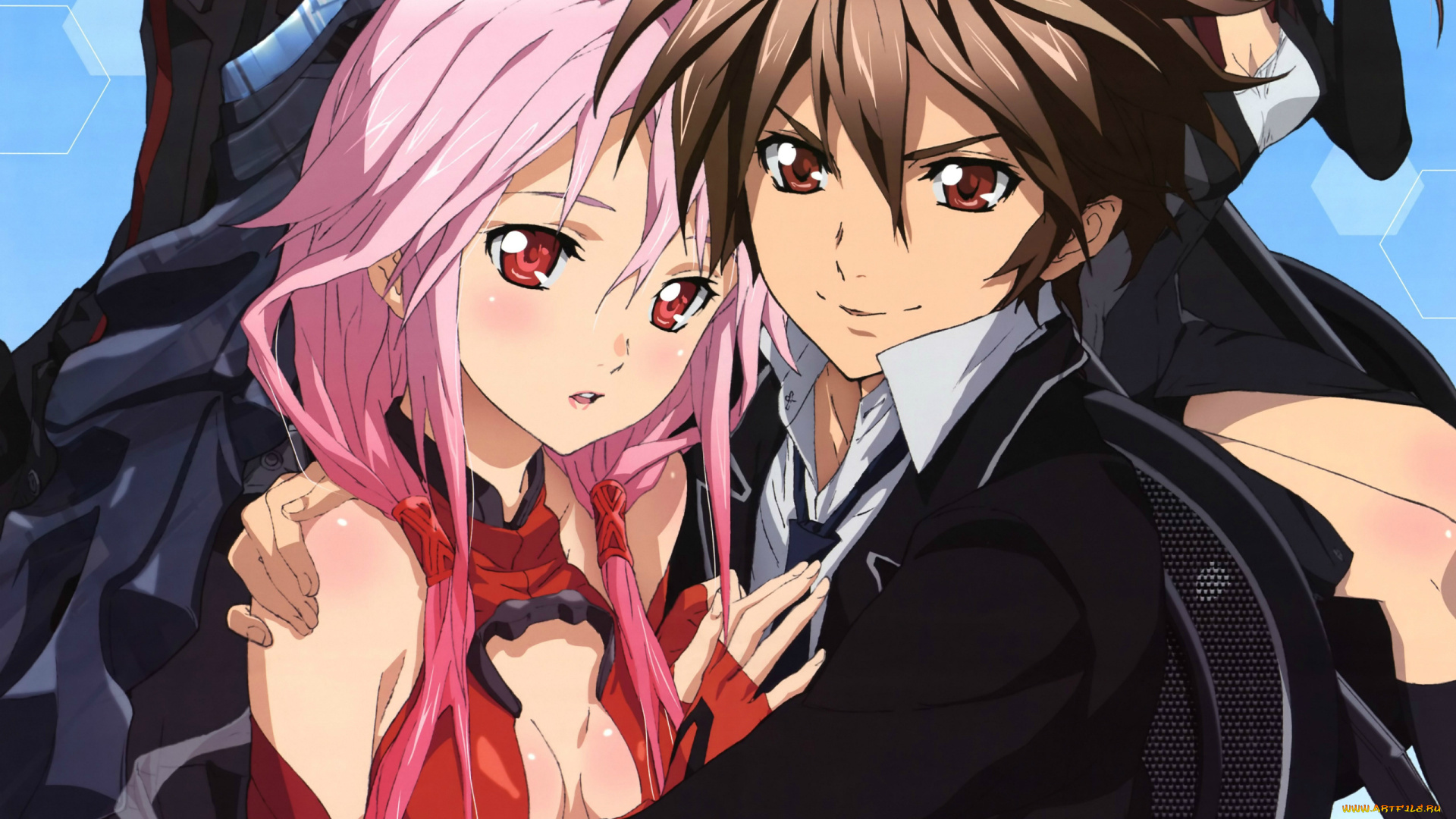 аниме, guilty, crown, yuzuriha, inori, shu, ouma, guilty, crown