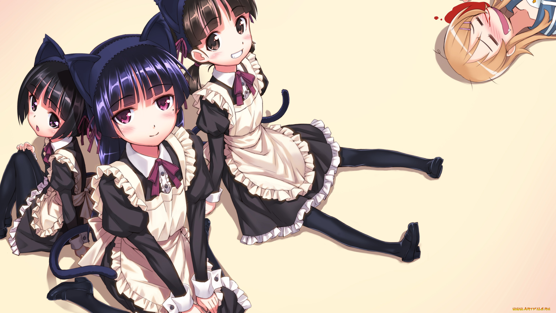 аниме, oreimo, девушки, gokou, tamaki, арт, matsuryuu, горничная, kousaka, kirino, ruri, hinata