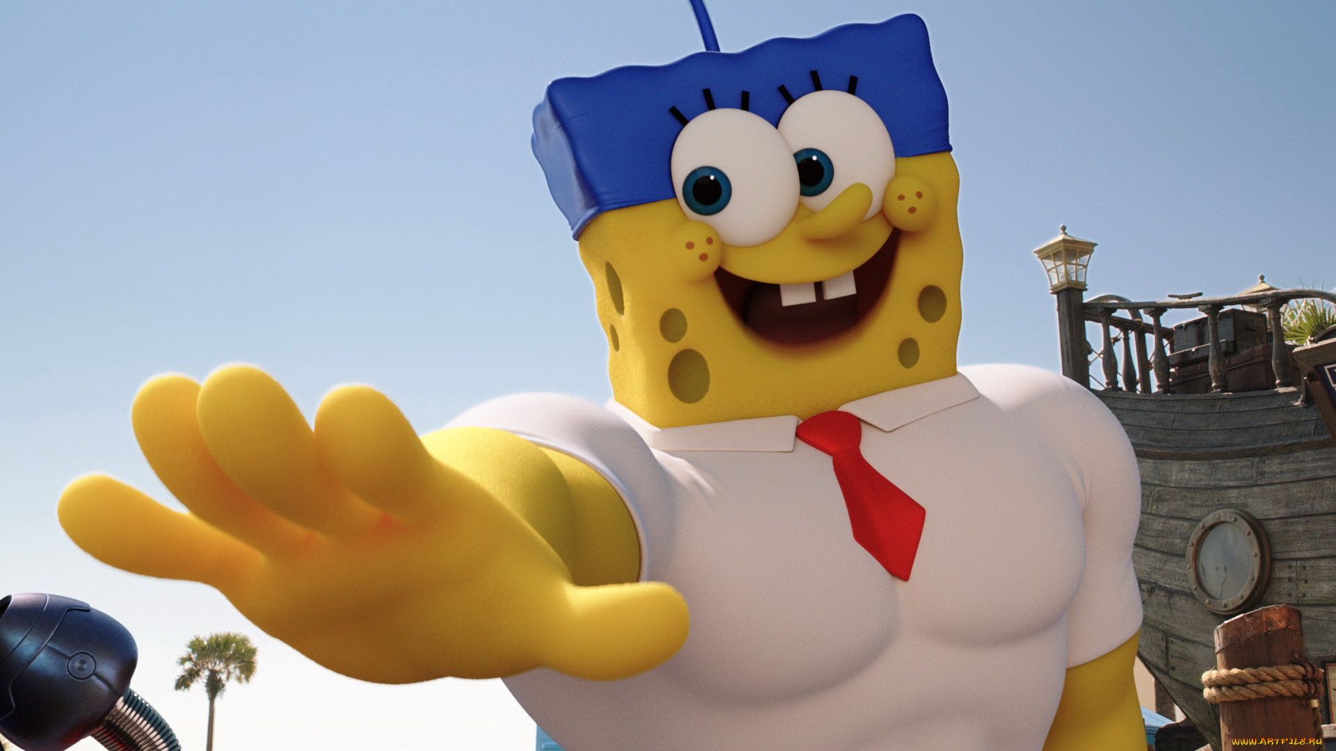 кино, фильмы, the, spongebob, movie, , sponge, out, of, water, фон, персонаж