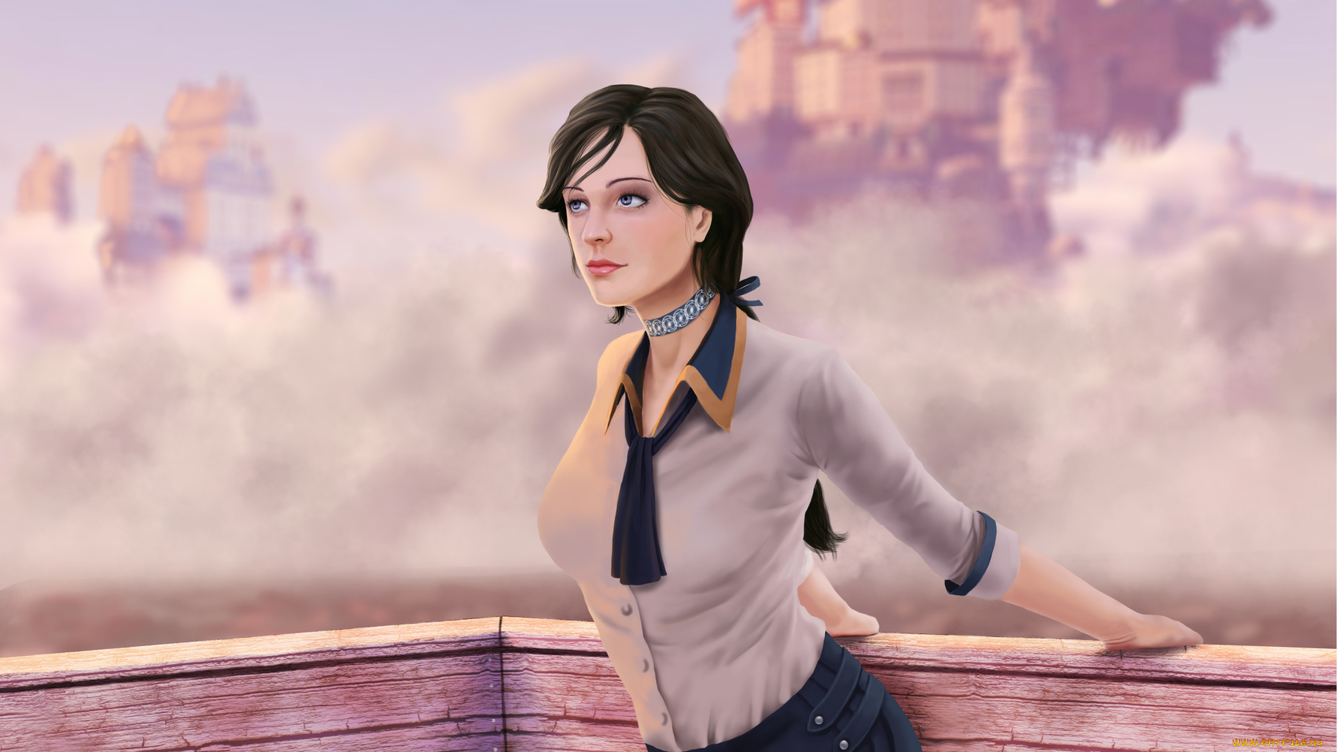видео, игры, bioshock, infinite, art, красавица, bioshock, infinite, columbia, elizabeth, девушка