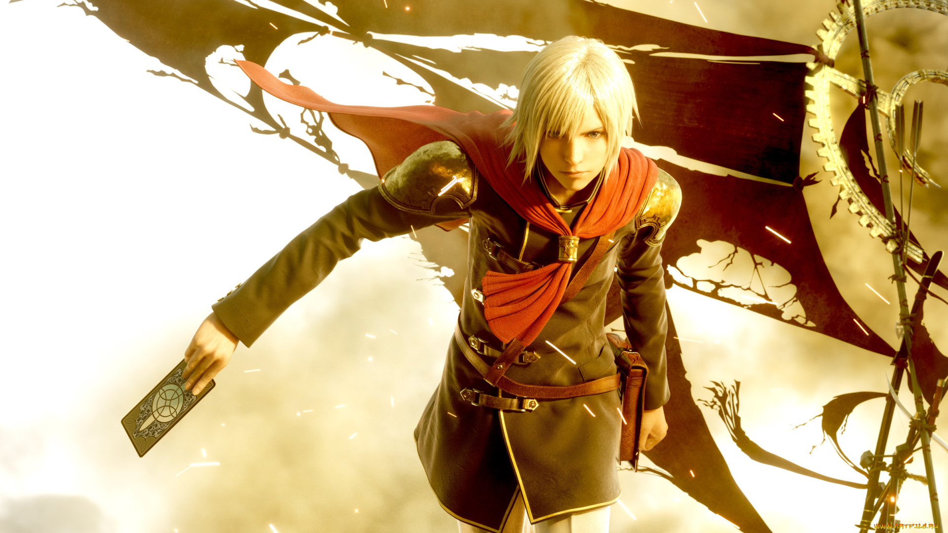 видео, игры, final, fantasy, , the, spirits, within, final, fantasy, type-0, hd, парень, воин, боец, защитник, ace, карта, дым, взгляд, square, enix