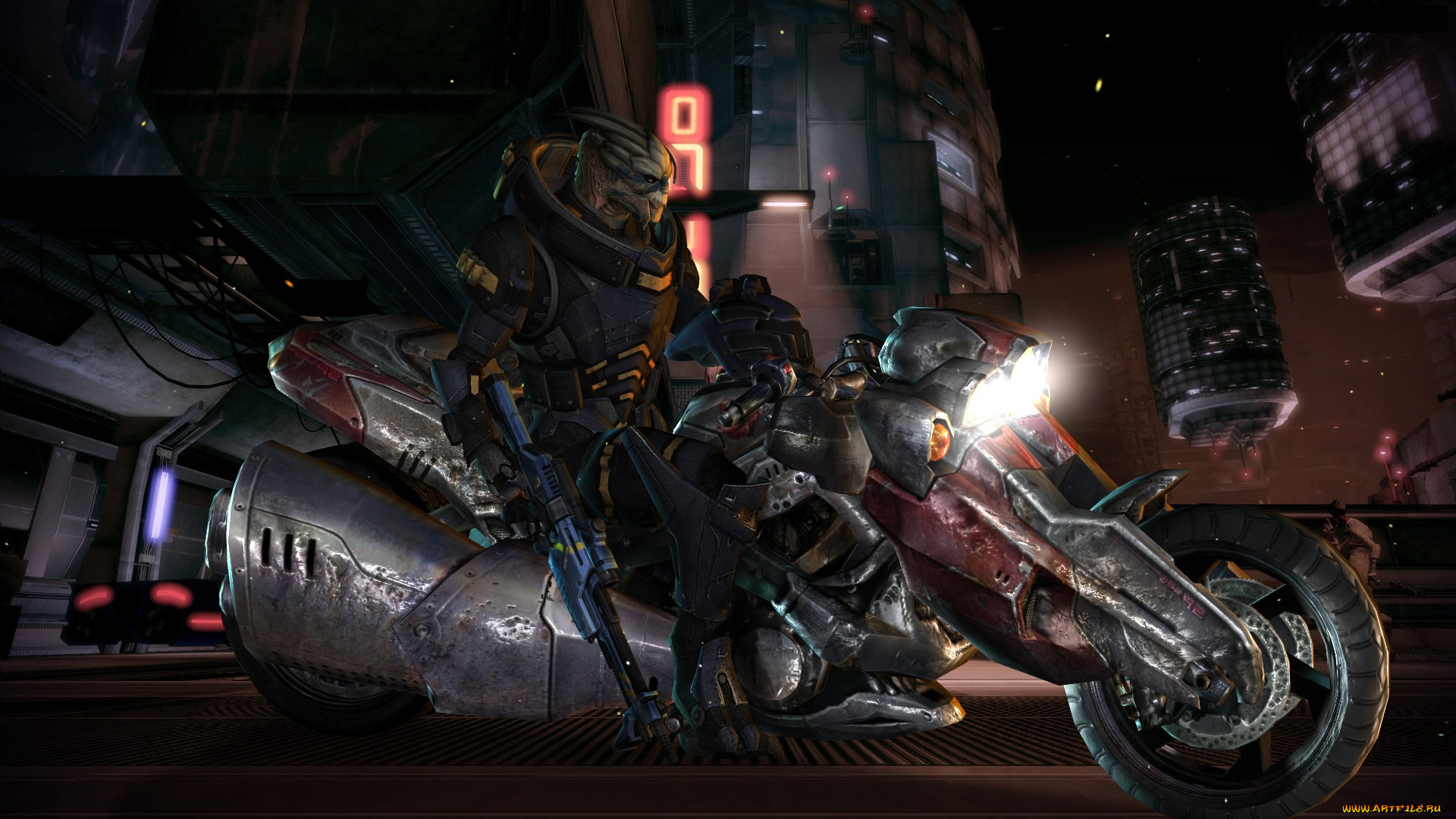 видео, игры, mass, effect, мотоцикл, персонаж