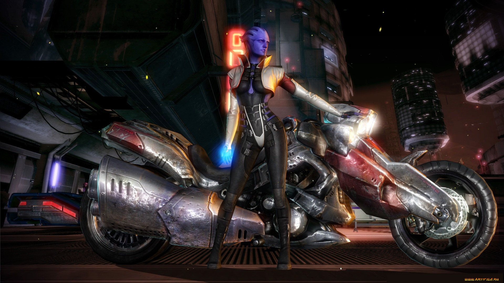 видео, игры, mass, effect, взгляд, халк, фон, мотоцикл