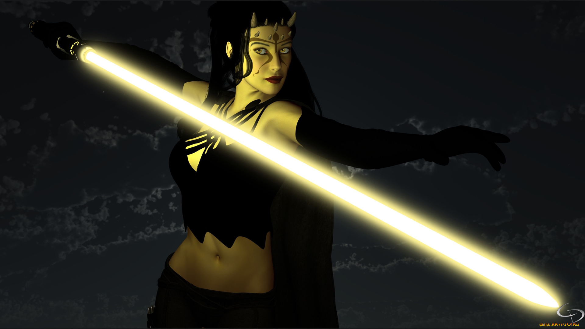 видео, игры, star, wars, девушка, оружие, фон, взгляд