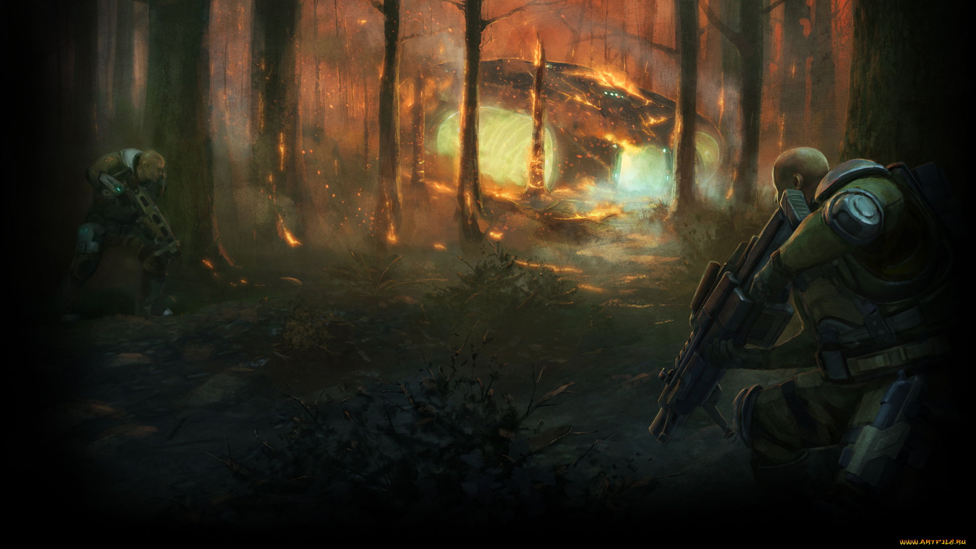 xcom, , enemy, unknown, видео, игры, unknown, enemy, игра, steam, огонь, лес, forest