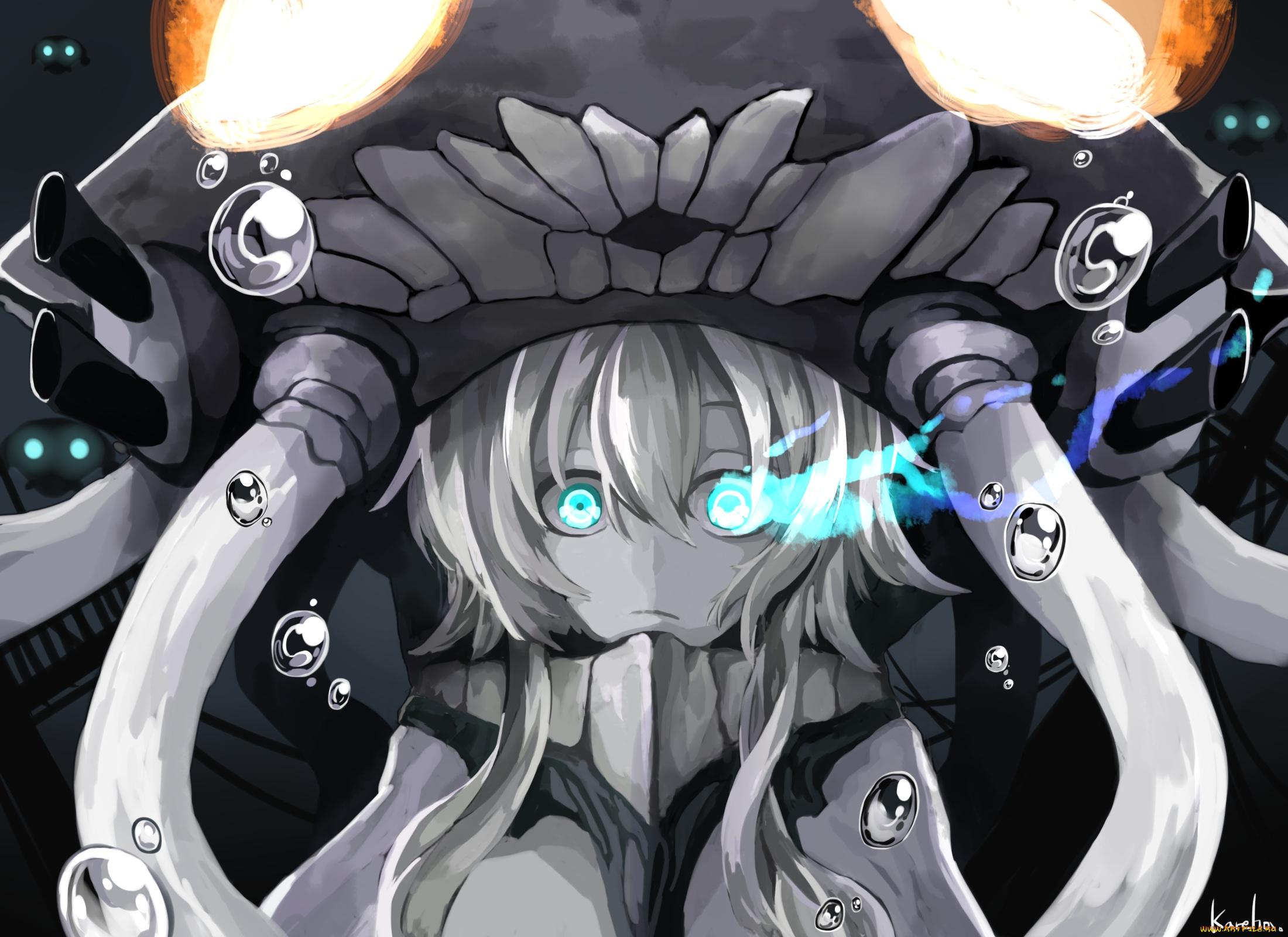 аниме, kantai, collection, kareha, kr, kantai, collection, девушка, wo-class, aircraft, carrier, арт