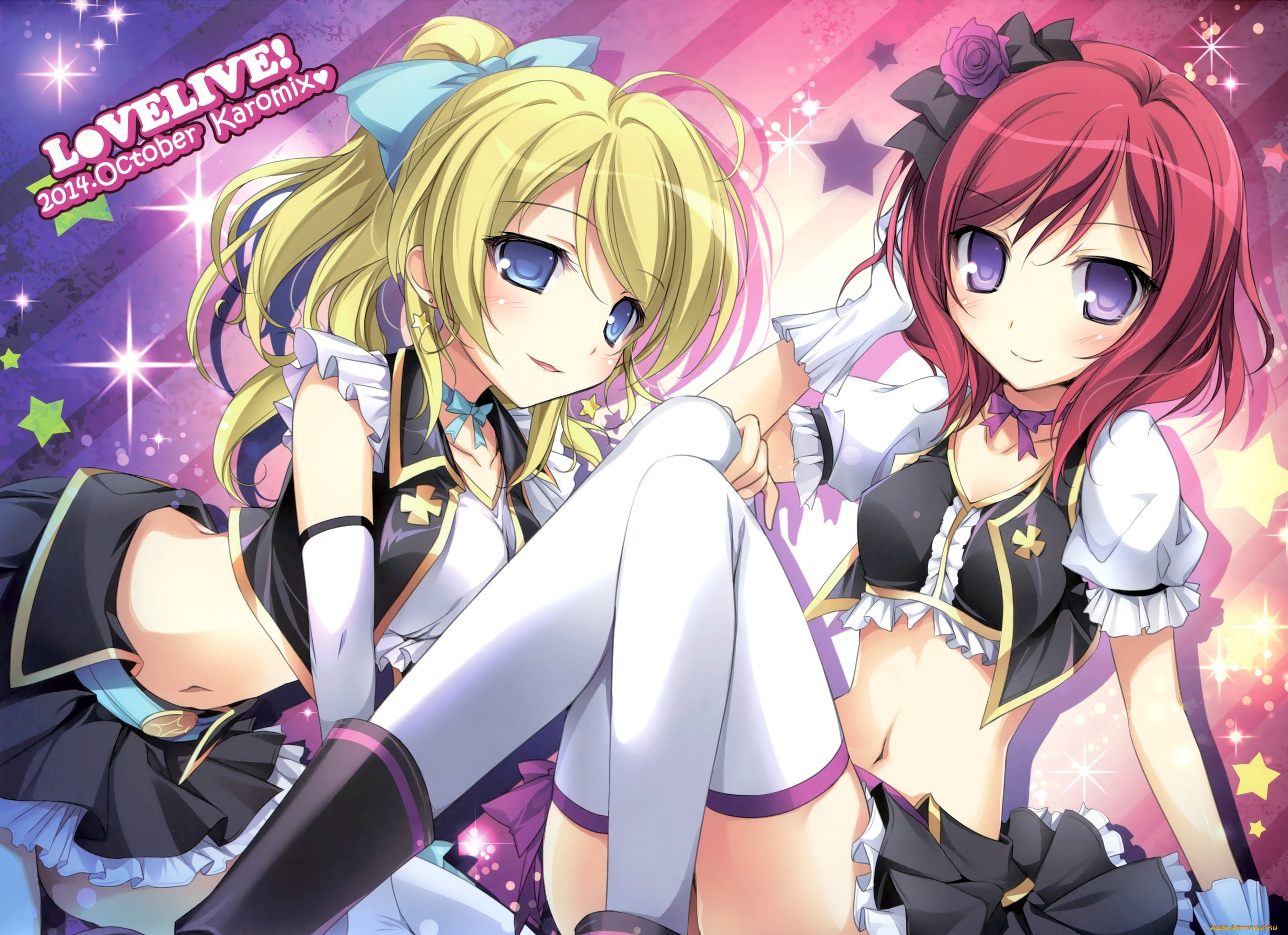 аниме, love, live, , school, idol, project, karory, love, live, school, idol, project, арт, nishikino, maki, ayase, eri, девочки